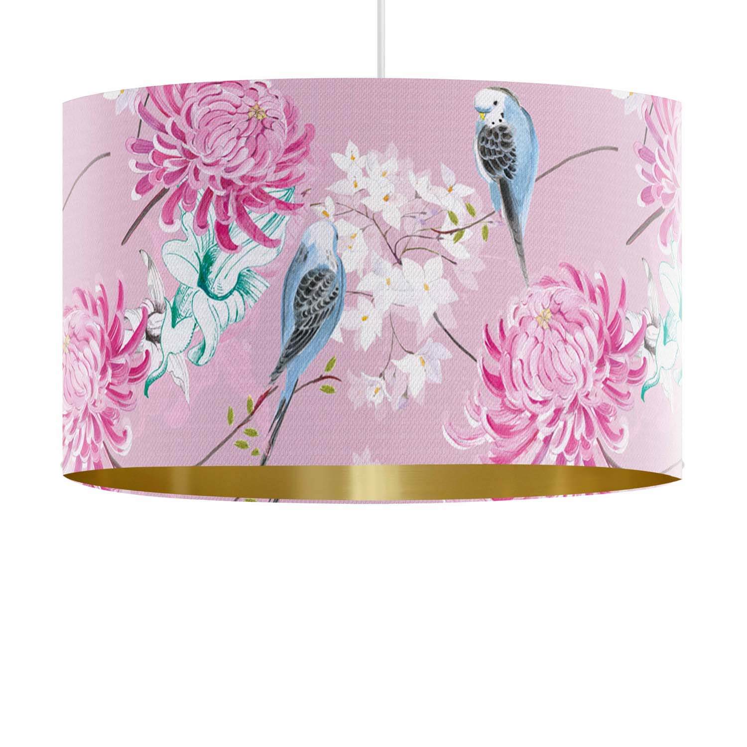 Blossom & Budgies  - Garden Of Eden - House Of Turnowsky Lampshade