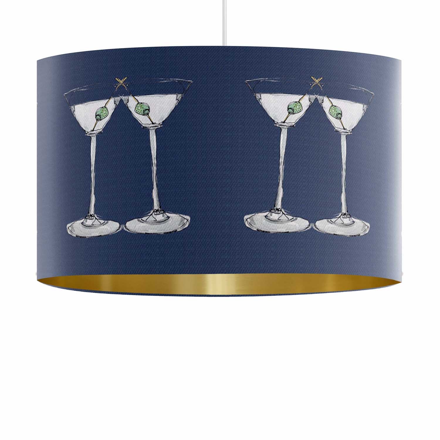 Martini Glasses On Slate - The Hambridge Artist Lampshade