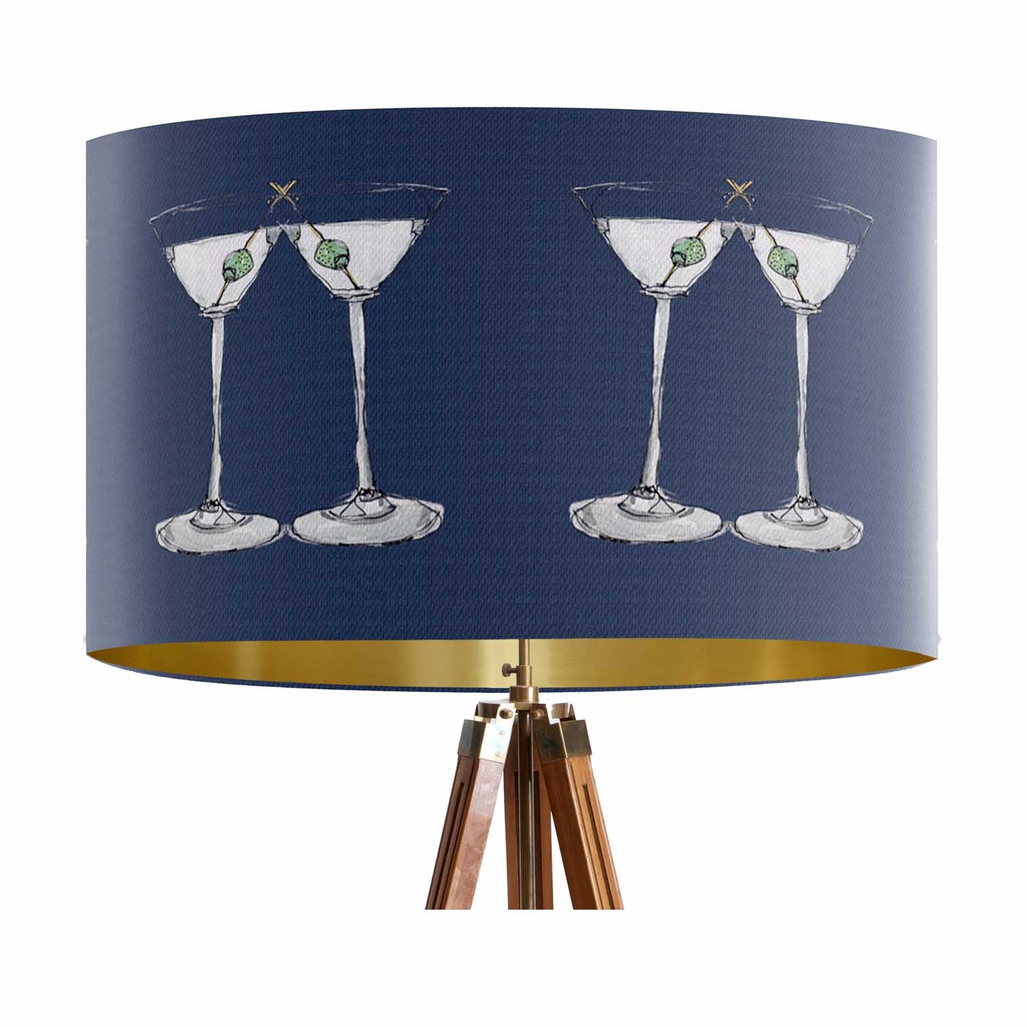 Martini Glasses On Slate - The Hambridge Artist Lampshade