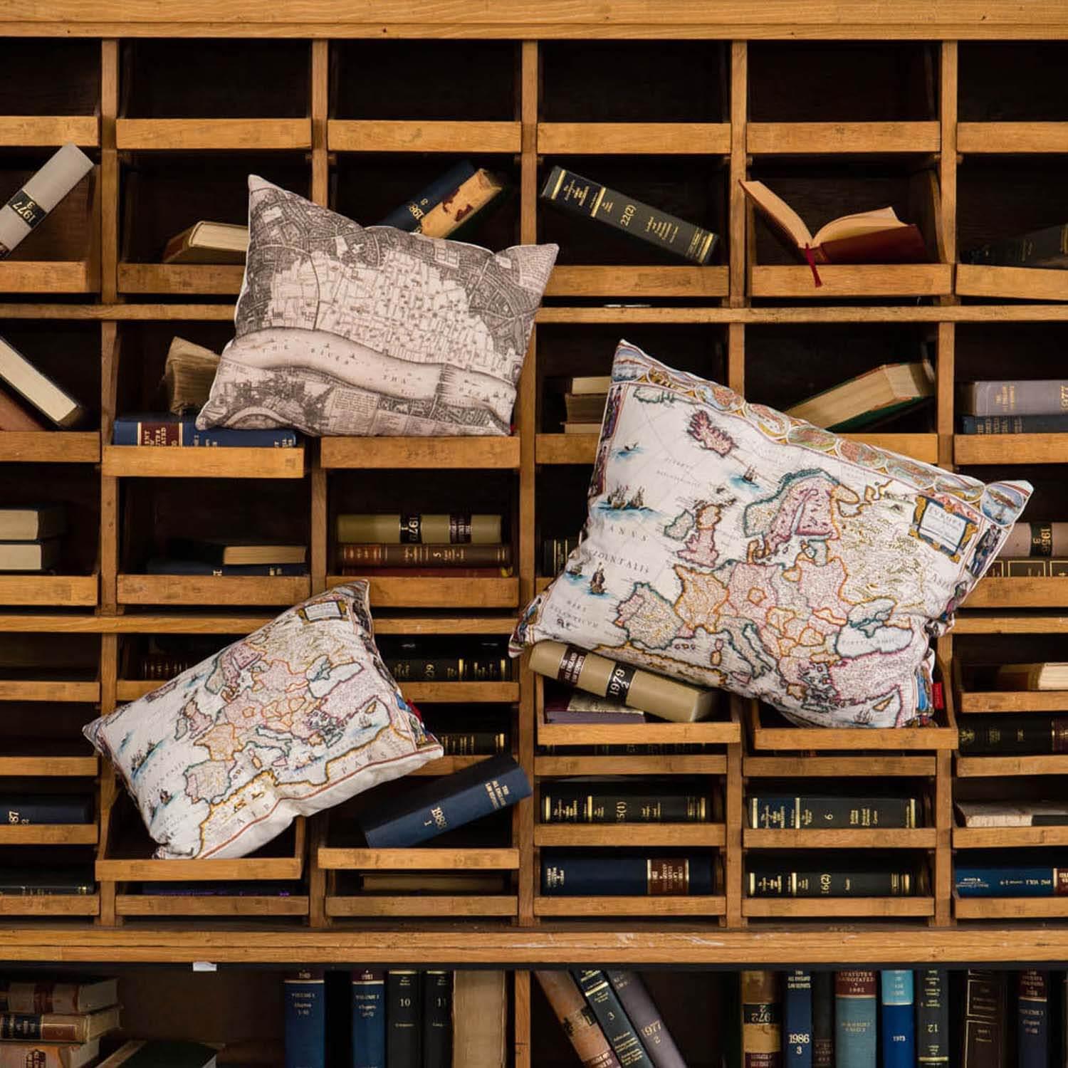 1579 Cornwall Map - British Library Cushions - Handmade Cushions UK - WeLoveCushions