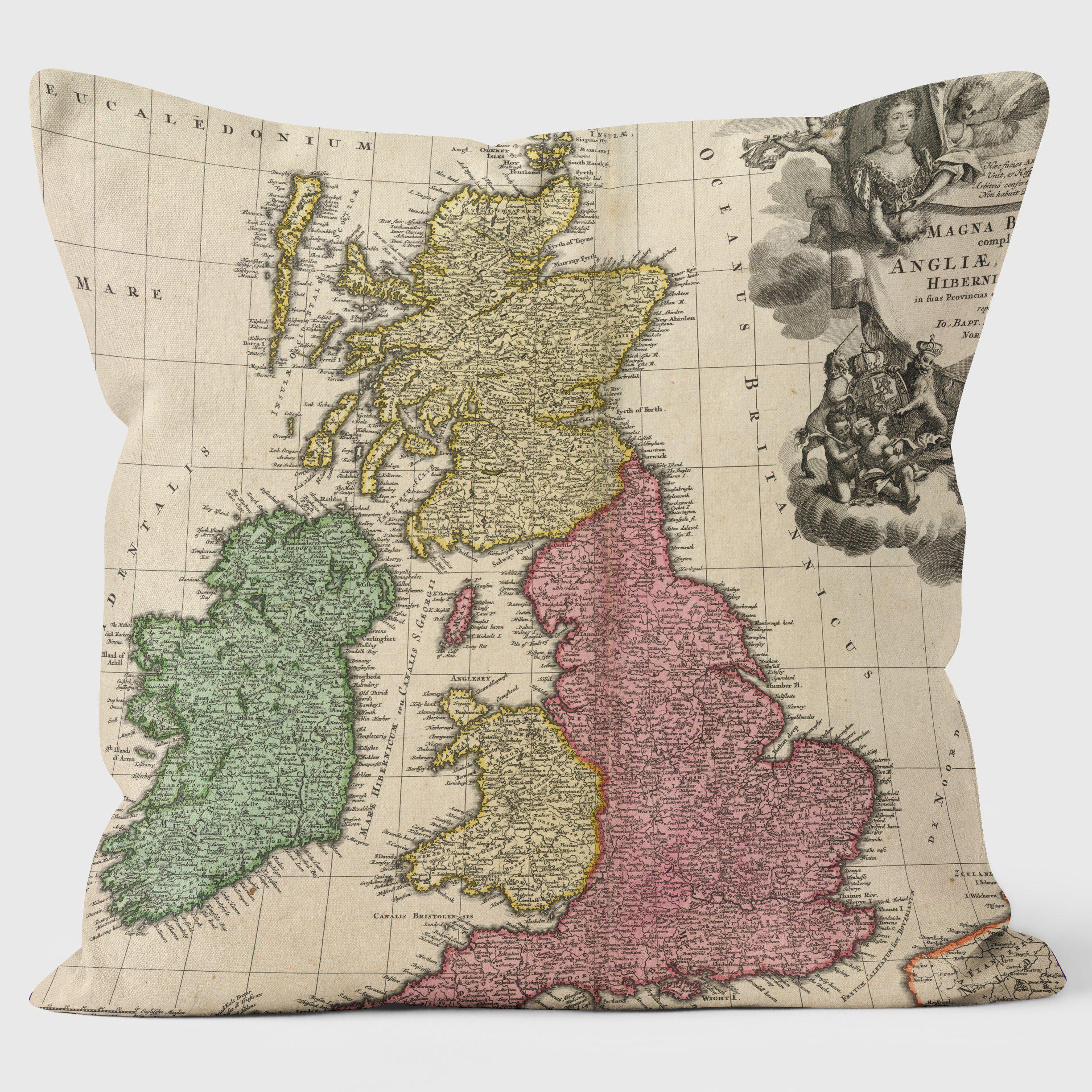 1707 GB Ireland Map Library Cushions - Handmade Cushions UK - WeLoveCushions