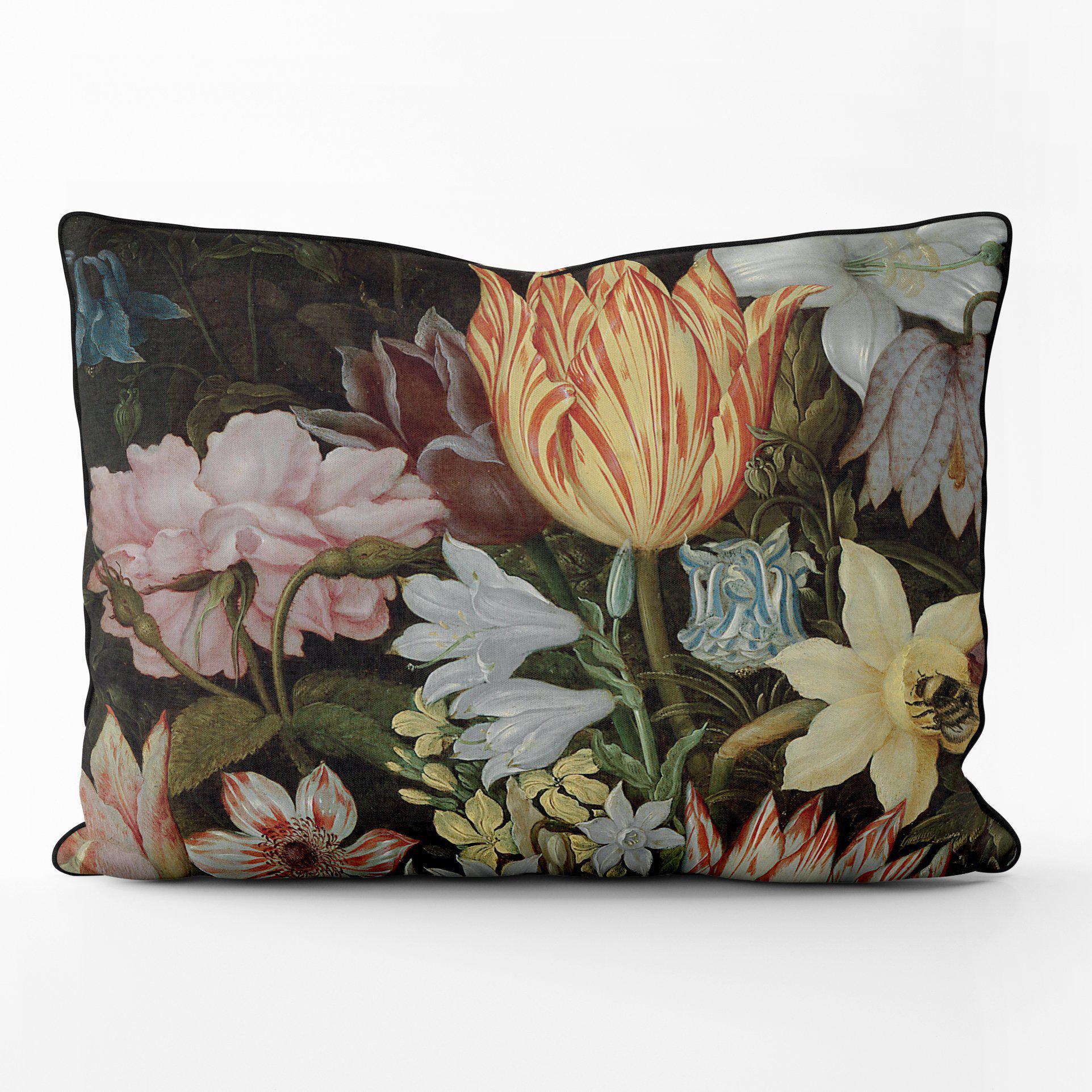 Luxe Bosschaert Still Life Landscape - National Gallery Cushion - Handmade Cushions UK - WeLoveCushions