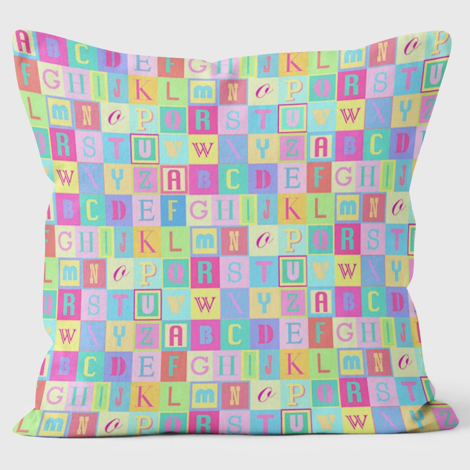 ABC Wallpaper - Ella Lancaster Cushion - Handmade Cushions UK - WeLoveCushions
