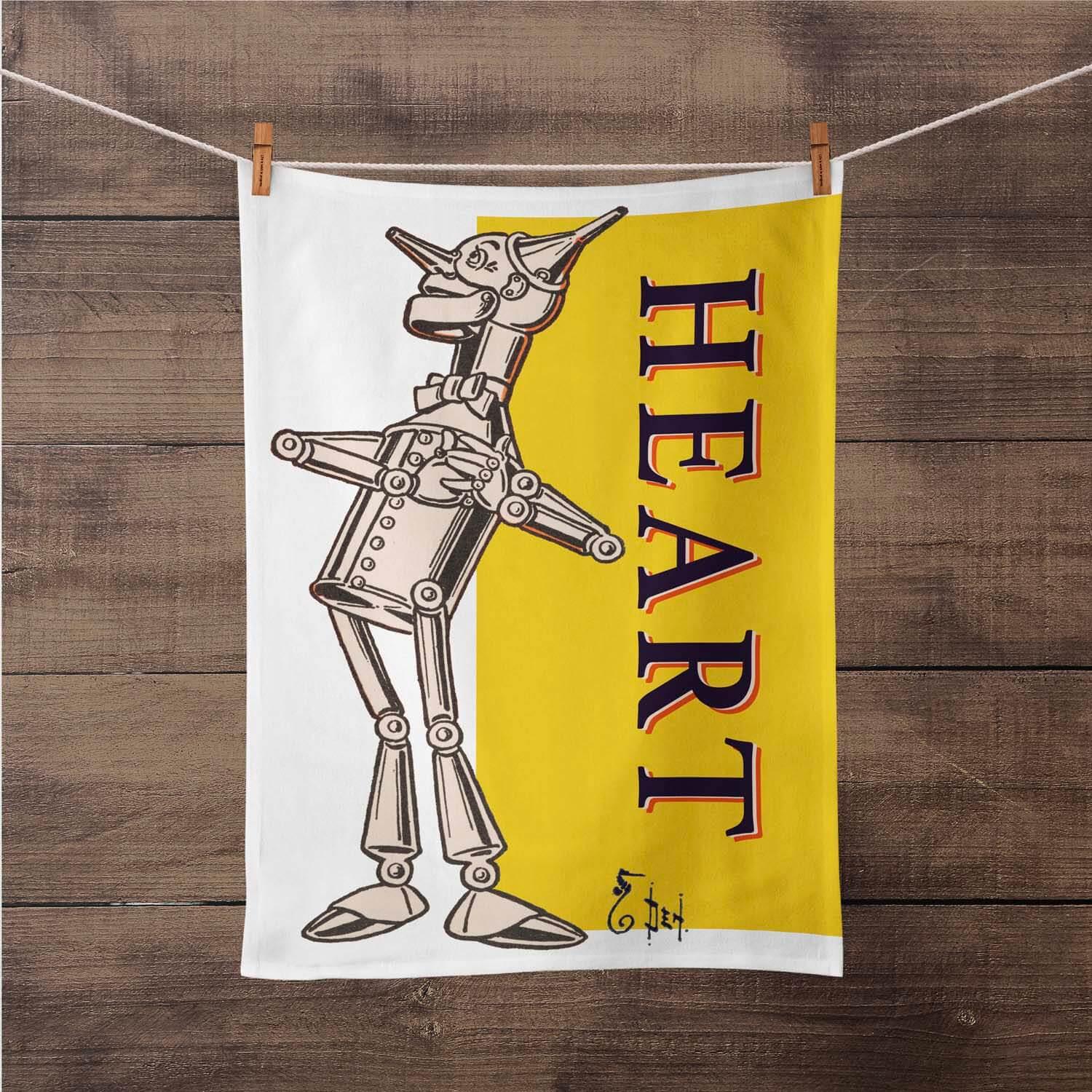 Tinman Heart - The Wizard of Oz Tea Towel