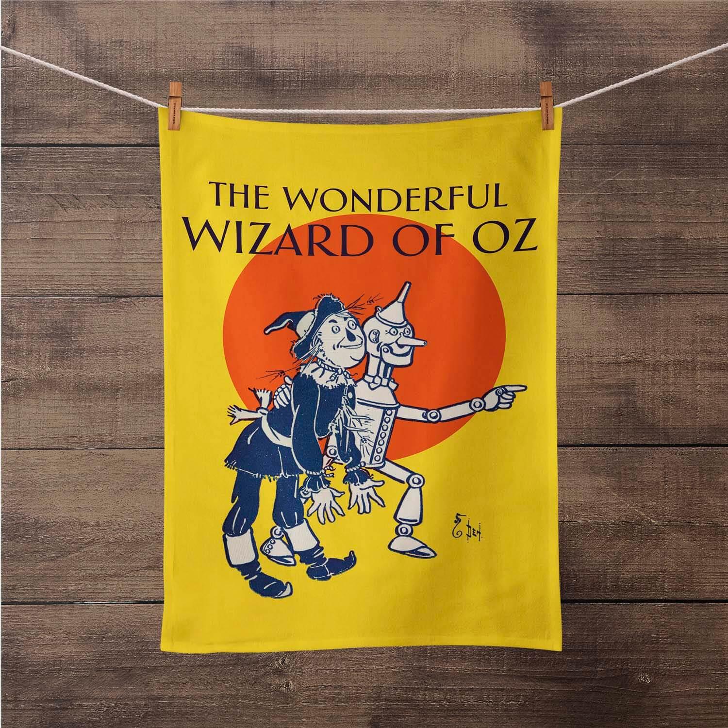 Tin Man Scarecrow - The Wizard of Oz Tea Towel