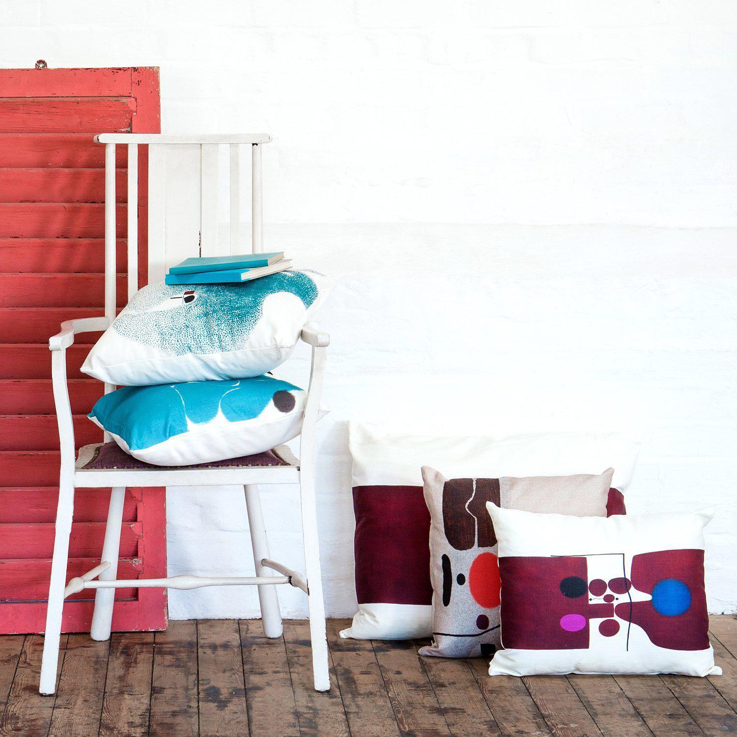 Blue Ship - Alfred Wallis - TATE Gallery Cushion - Handmade Cushions UK - WeLoveCushions