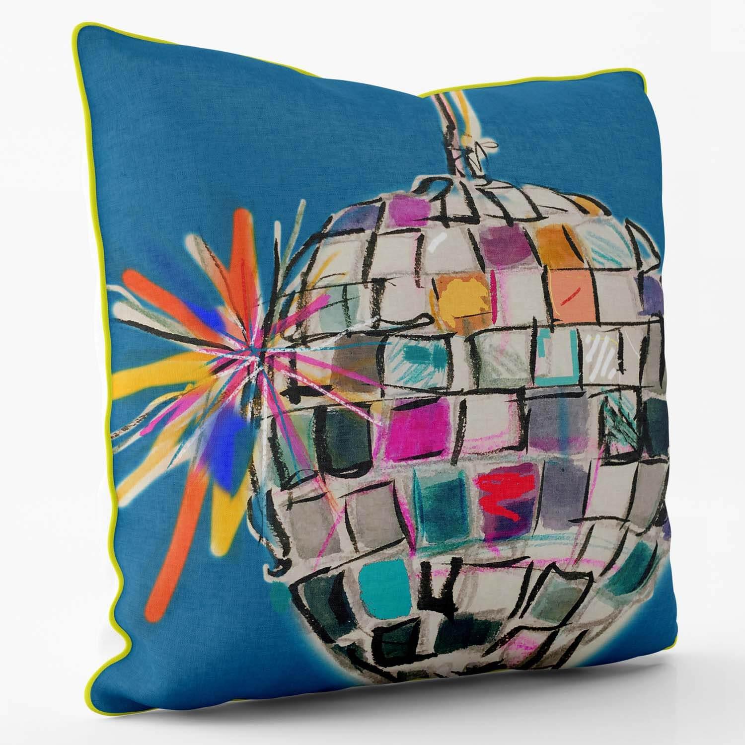 Disco Ball Collection - Electric Boogaloo - Sarah Thornton Cushion - Handmade Cushions UK - WeLoveCushions
