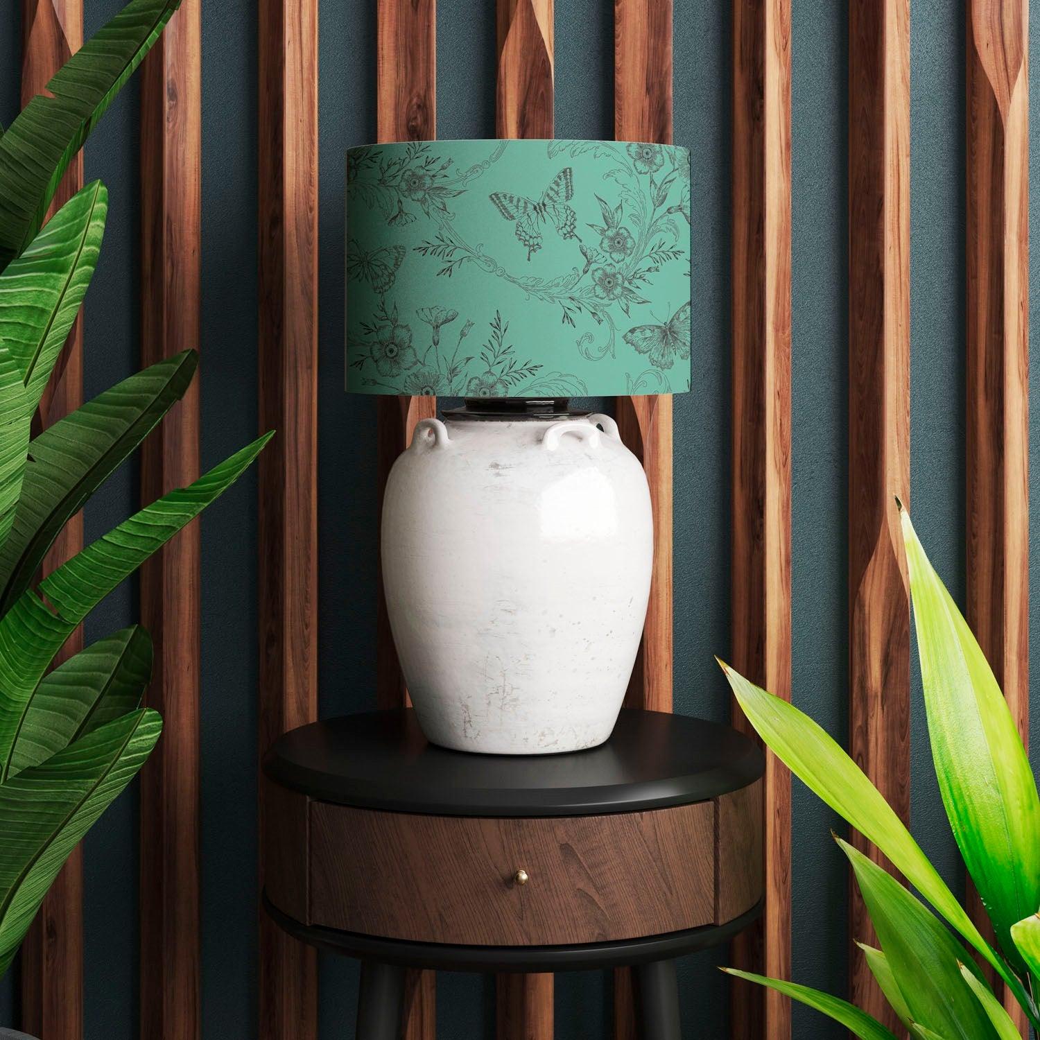 Trailing Butterfly Mint Green  - House Of Turnowsky Lampshade