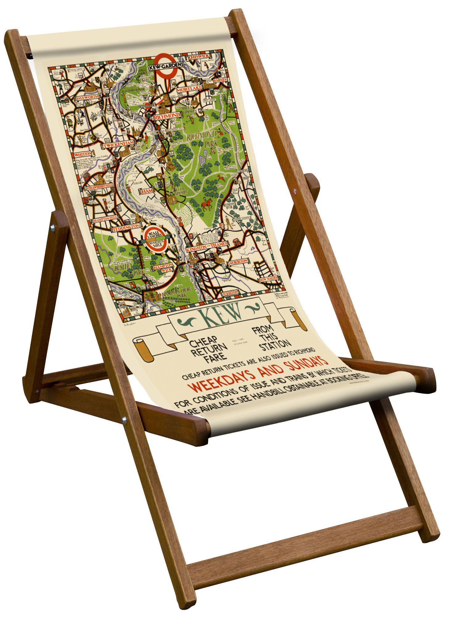 Kew Gardens Map - London Transport Deckchair