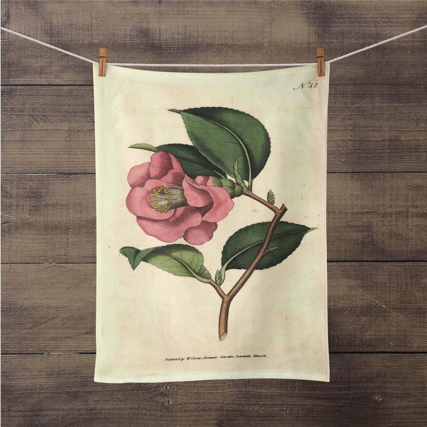 Rose Camelia - Botanical Tea Towel