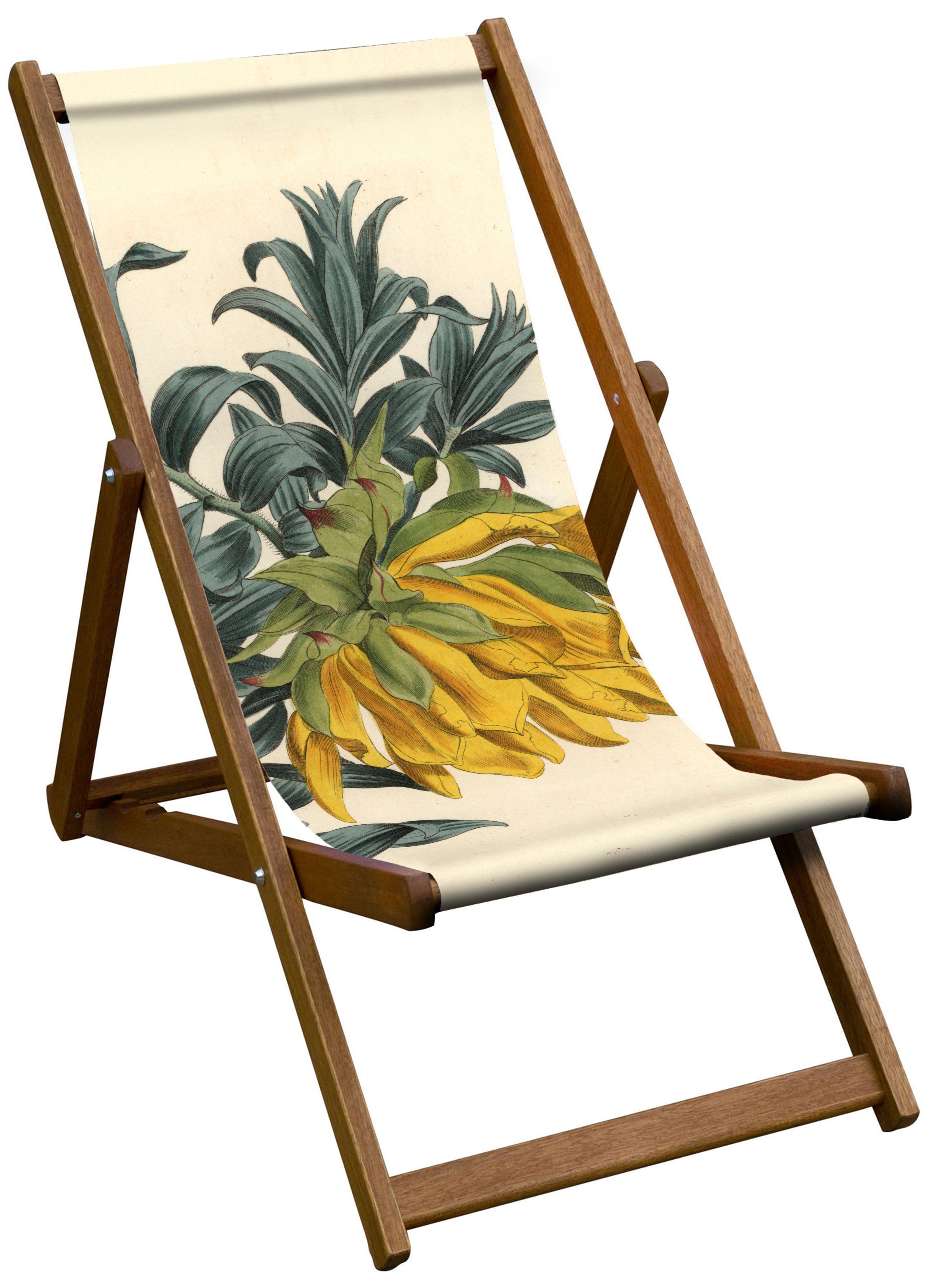 Orange Nodding-Head or Mountain Dahlia - Botanical Designs Deckchair