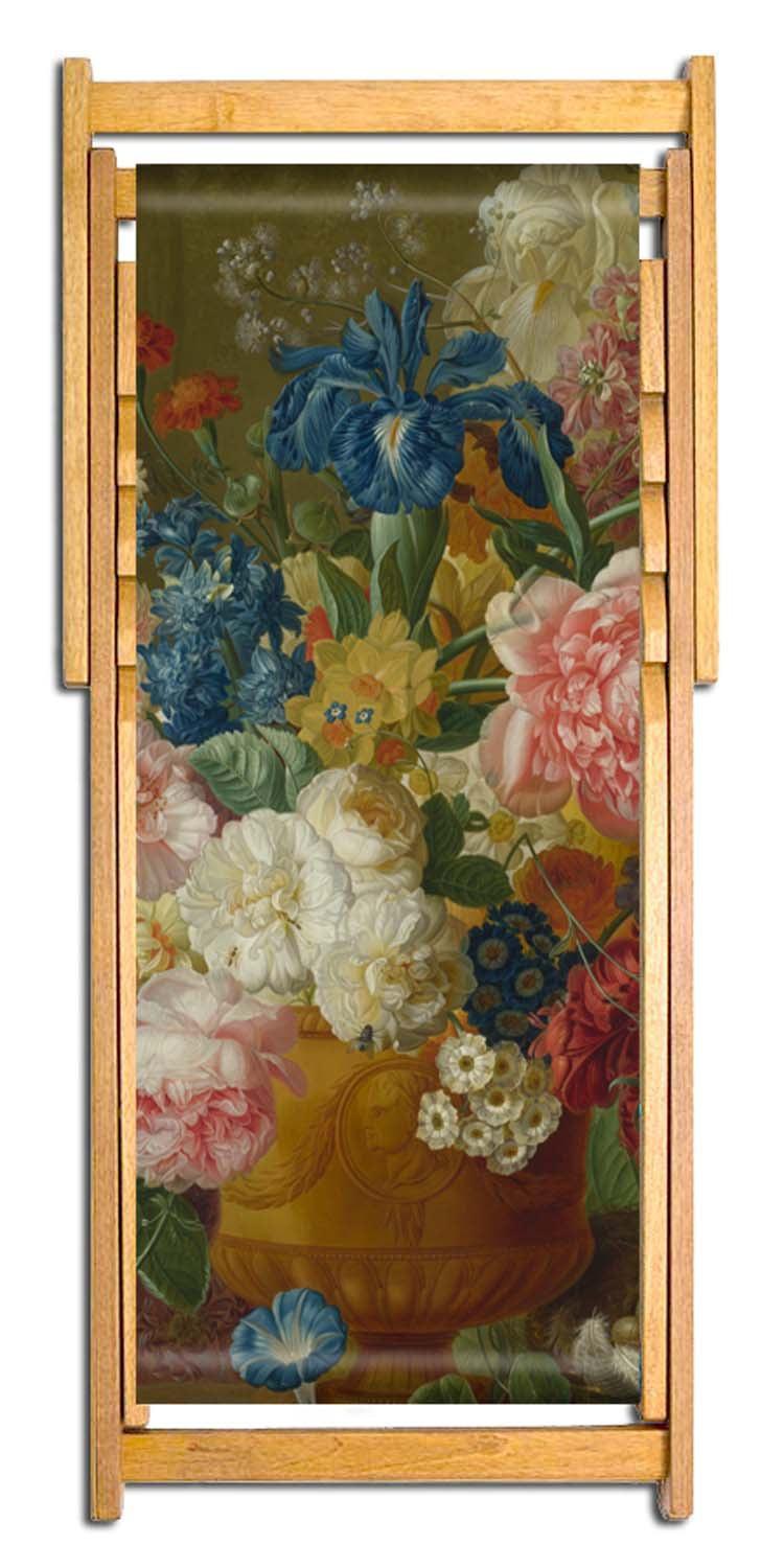 Flowers In a Vase Detail Irises - van Brussel - National Gallery Deckchair