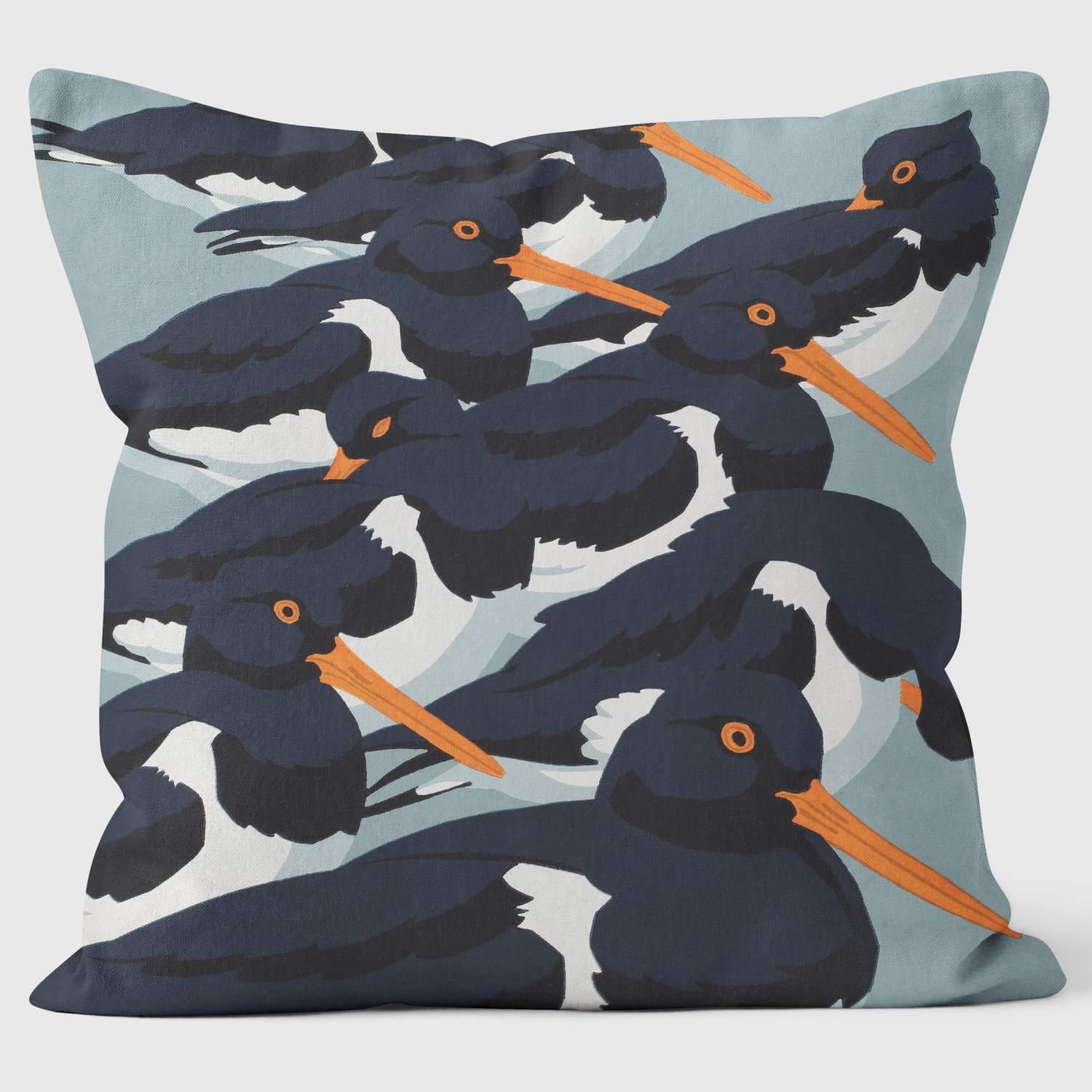 Oystercatchers - Robert Gillmor Cushion - Handmade Cushions UK - WeLoveCushions