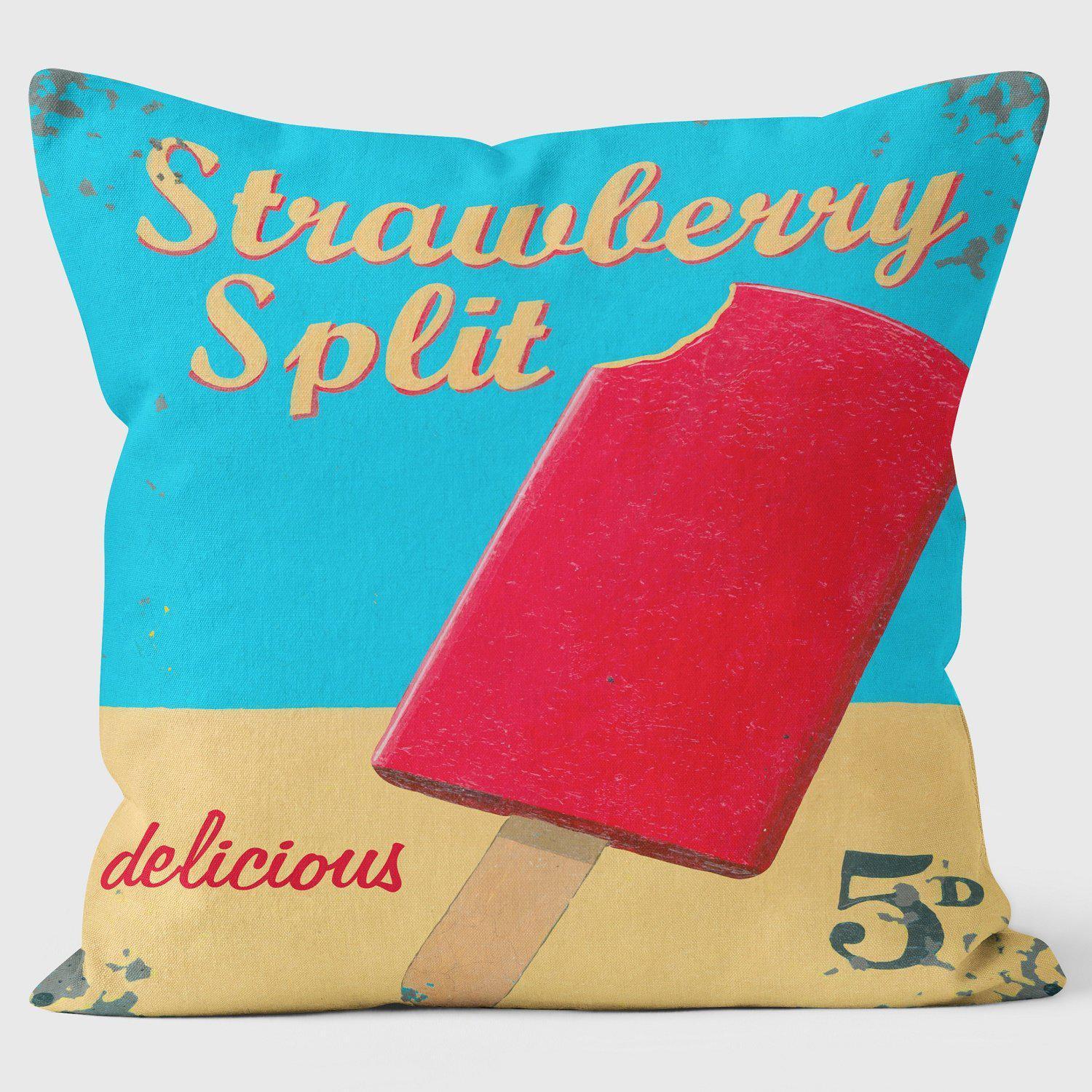 Strawberry Split - Martin Wiscombe - Art Print Cushion - Handmade Cushions UK - WeLoveCushions