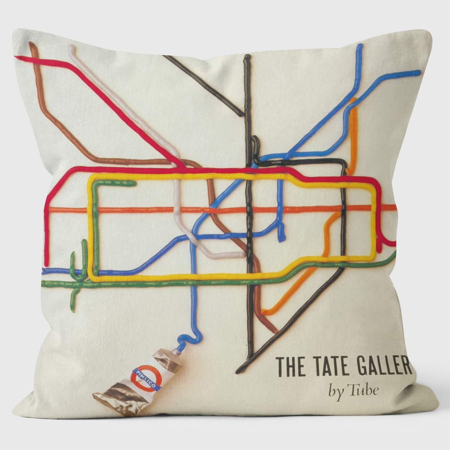 Tate By Tube - London Transport Cushion - Handmade Cushions UK - WeLoveCushions