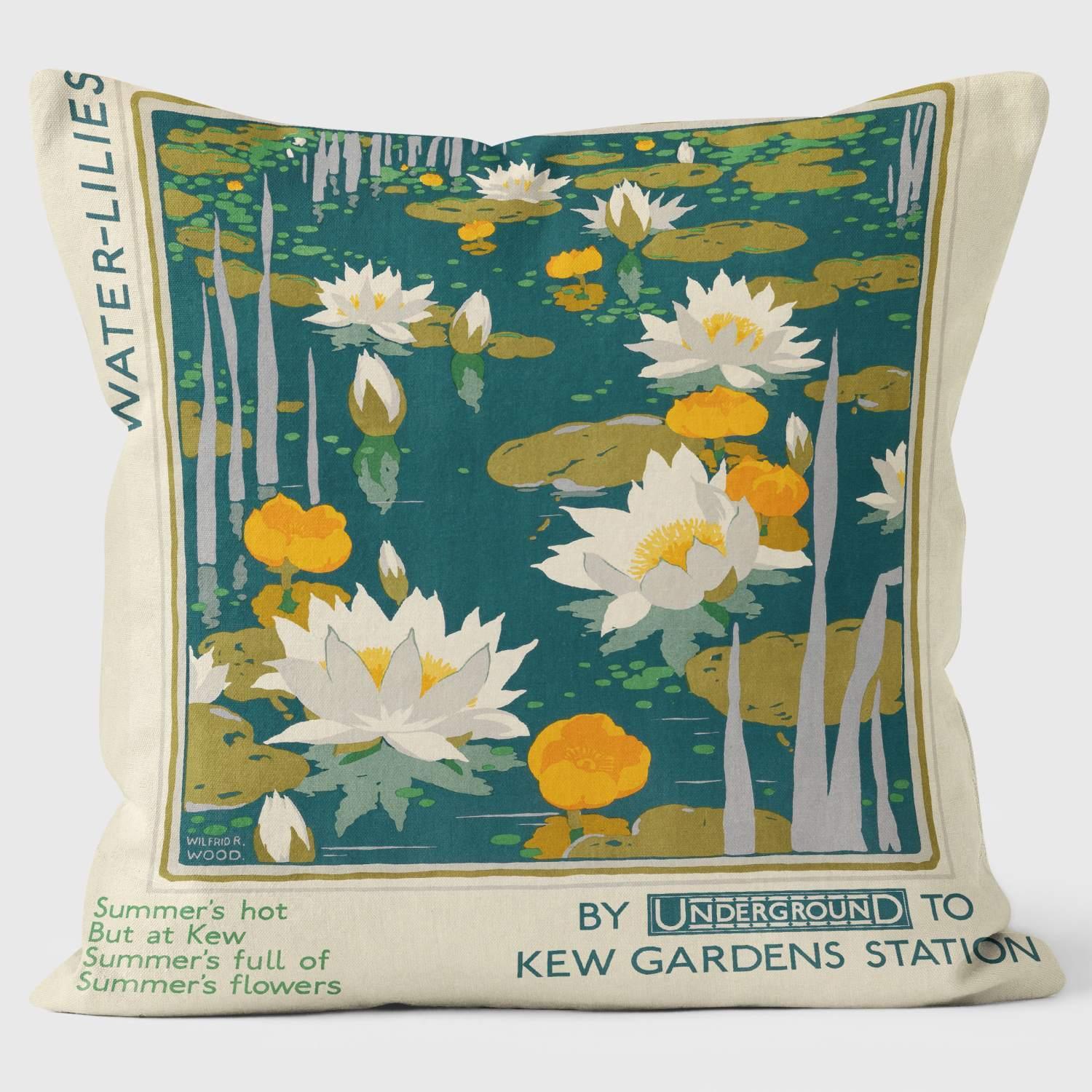 Waterlilies - London Transport Cushion - Handmade Cushions UK - WeLoveCushions