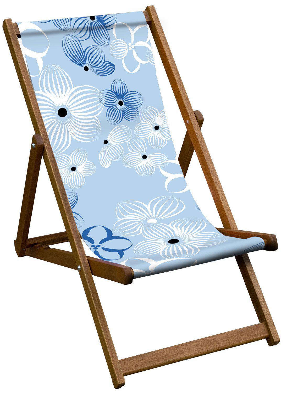 Floral Impression (Blue) - Perfect Day  - House Of Turnowsky Deckchair