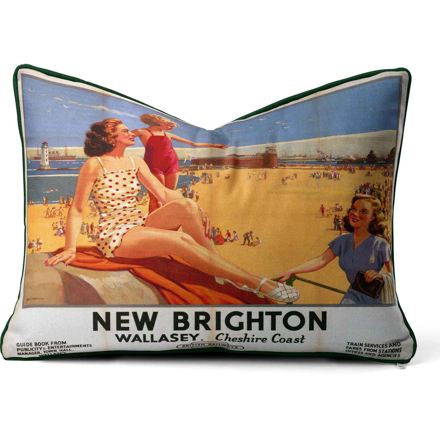 New Brighton - Wallasey Cheshire Coast' BR (LMR) 1949 - National  Railway Museum Cushion