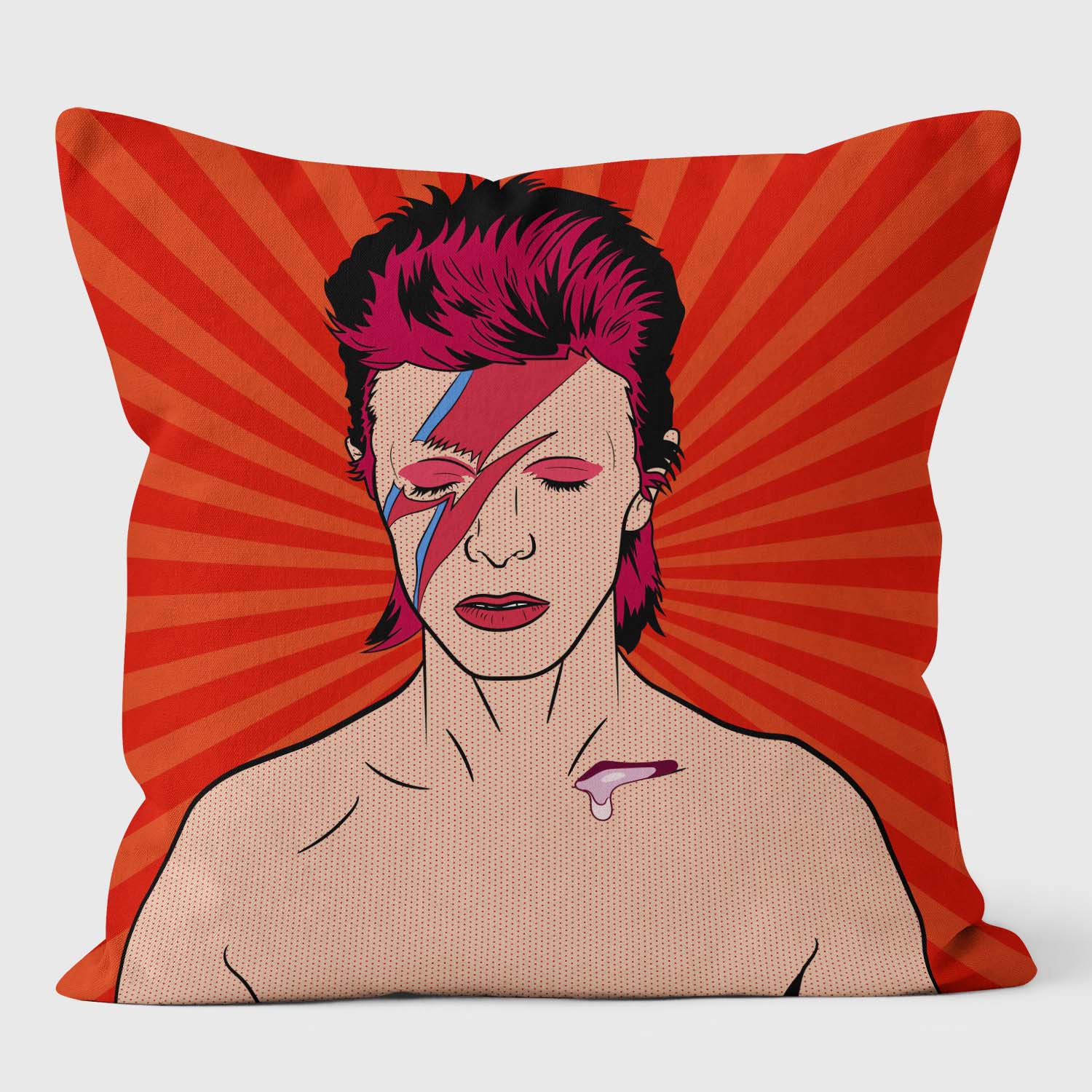 Aladdin Sane Pop - Pop Art Print Cushion