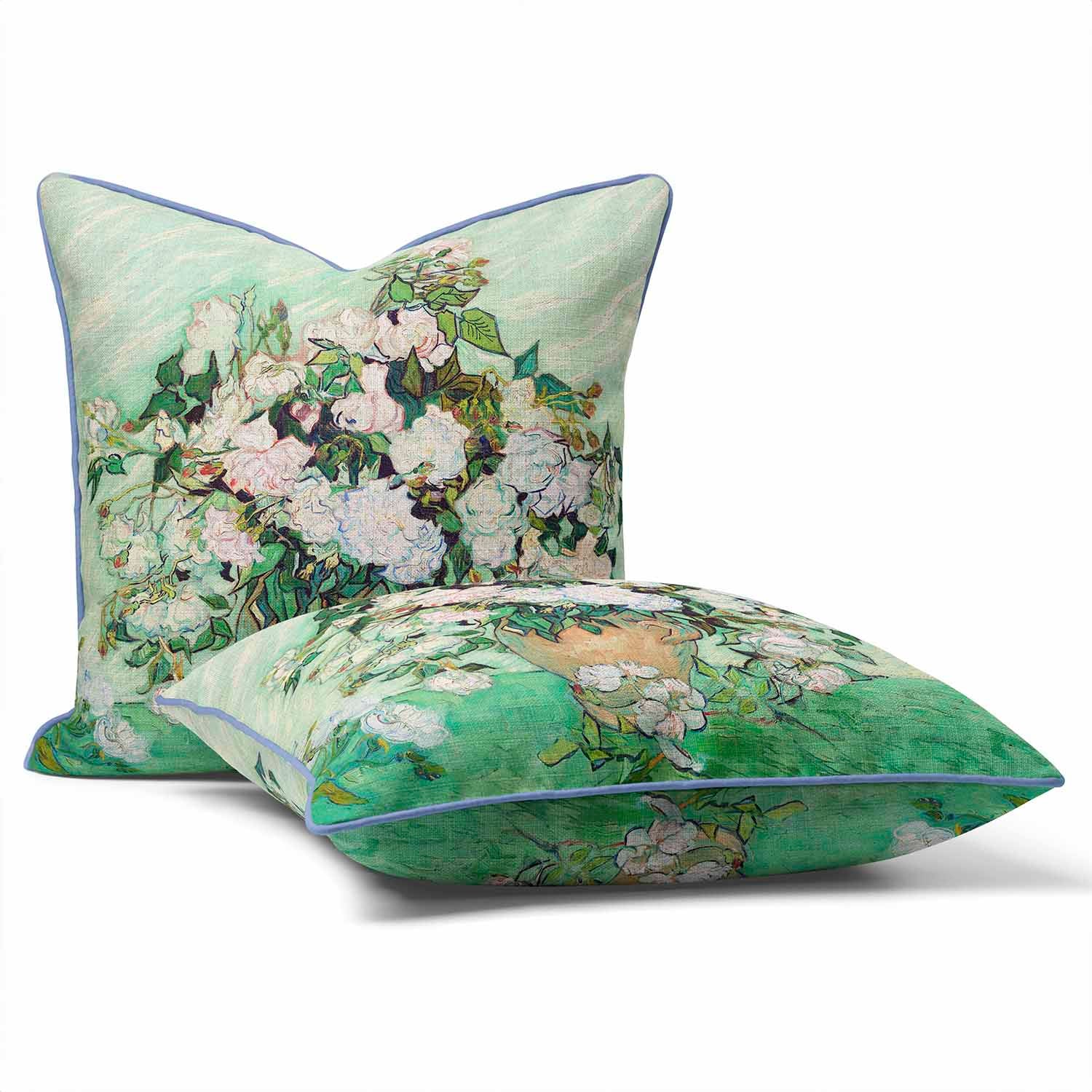Roses (1890)  by Vincent Van Gogh - Cushion