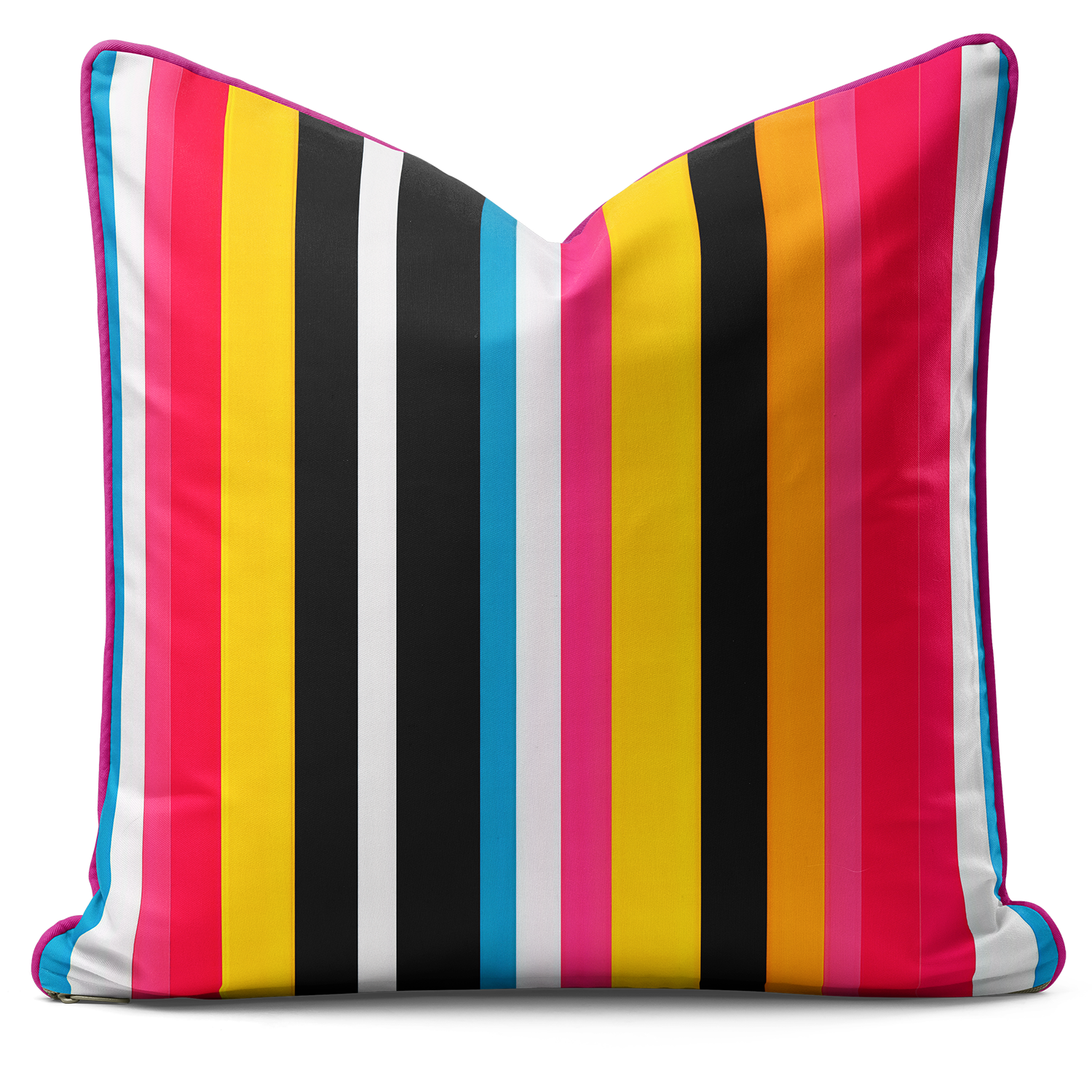 Candy Stripe Delight Cushion - Art Cushions London