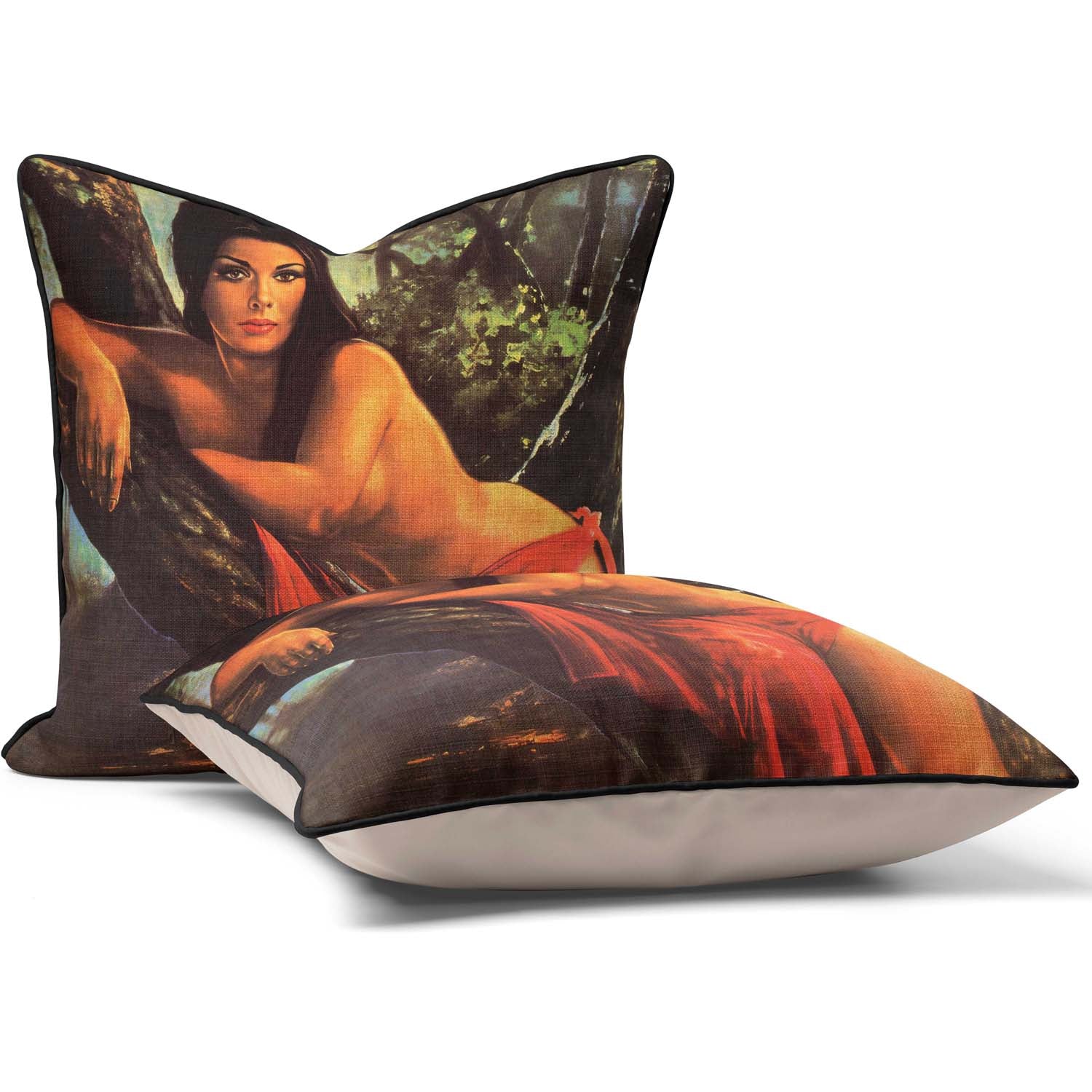 JH Lynch - Tree Woman - Kitsch 1960's Art Cushion