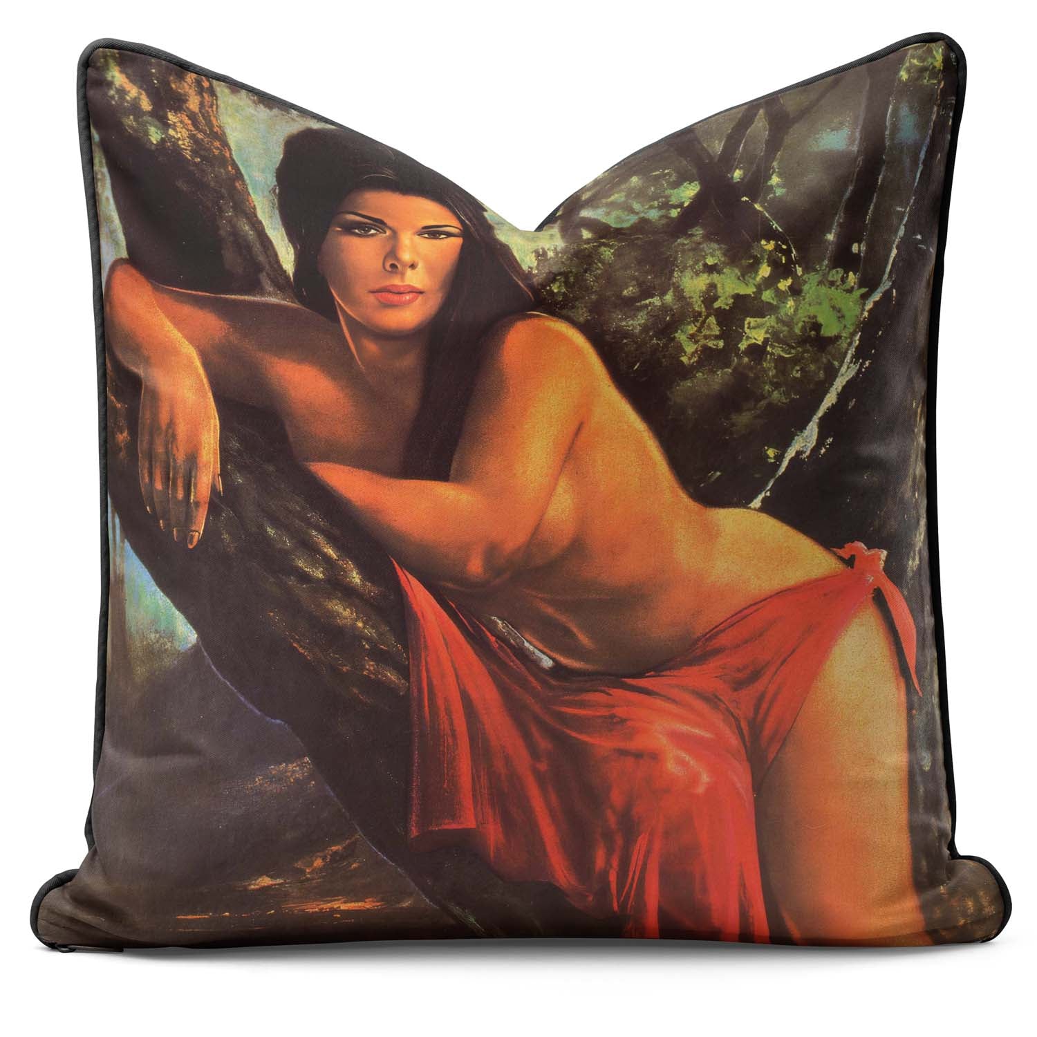 JH Lynch - Tree Woman - Kitsch 1960's Art Cushion