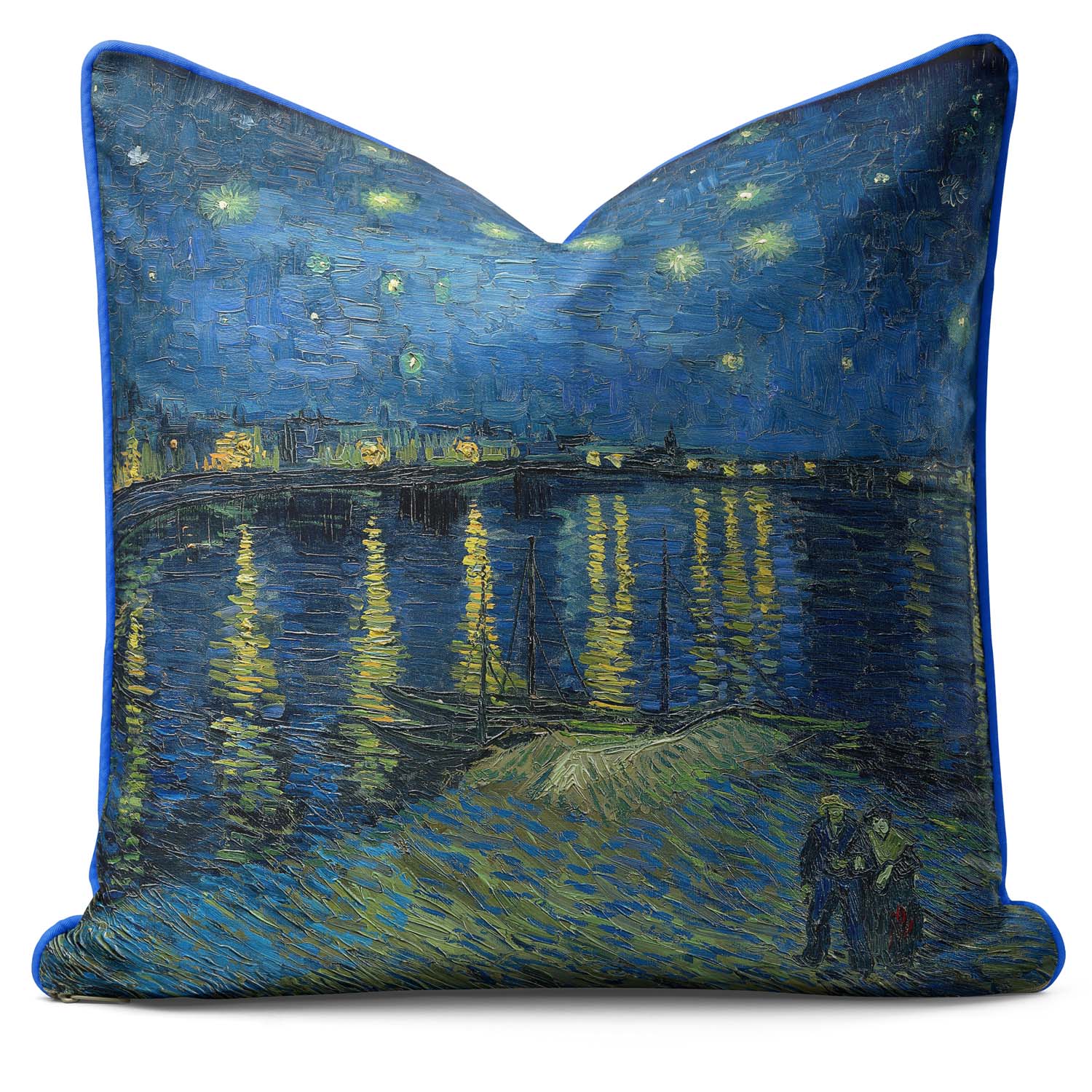 Starry Night Over the Rhône (1888) by Vincent Van Gogh - Cushion