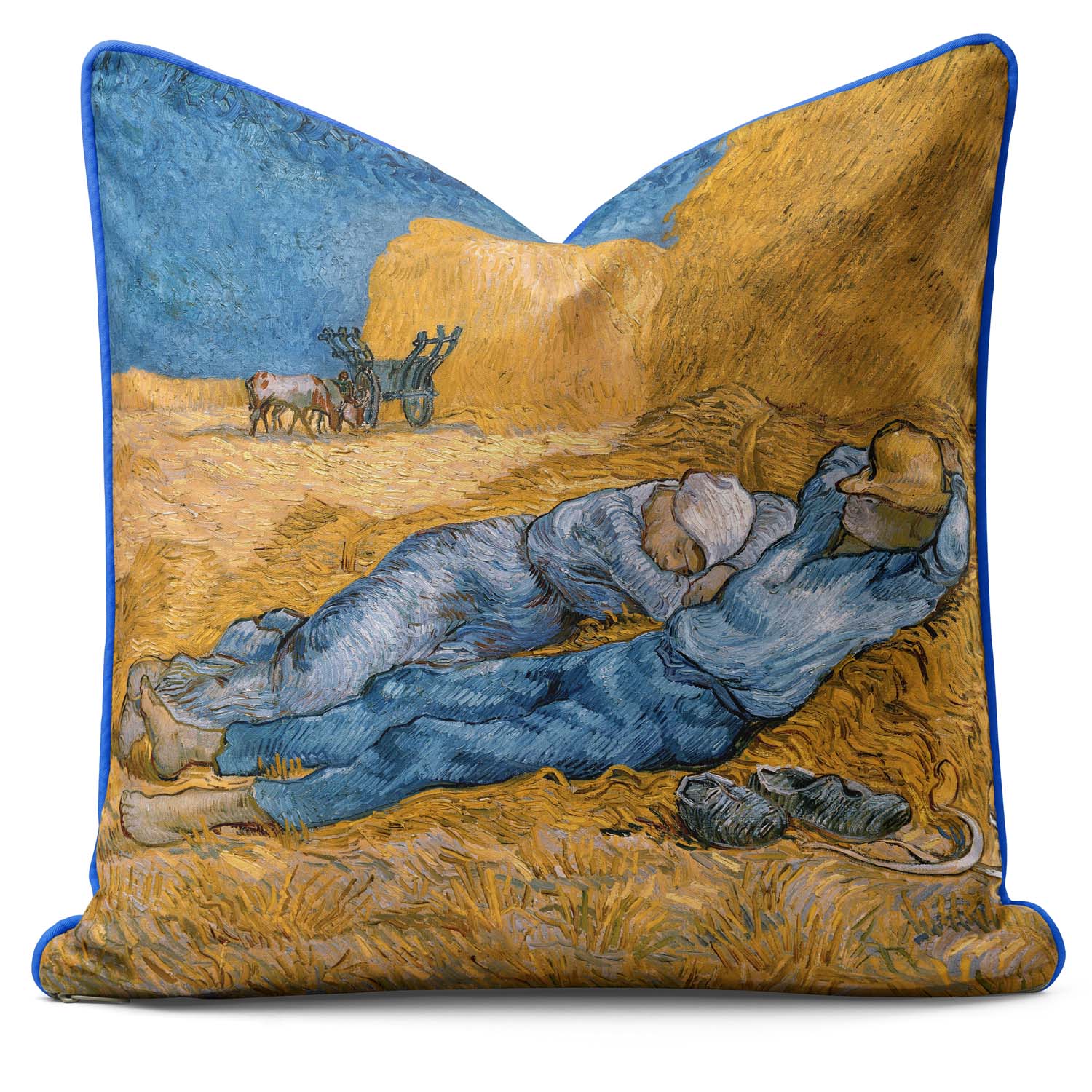 The Siesta (1890)  by Vincent Van Gogh - Cushion