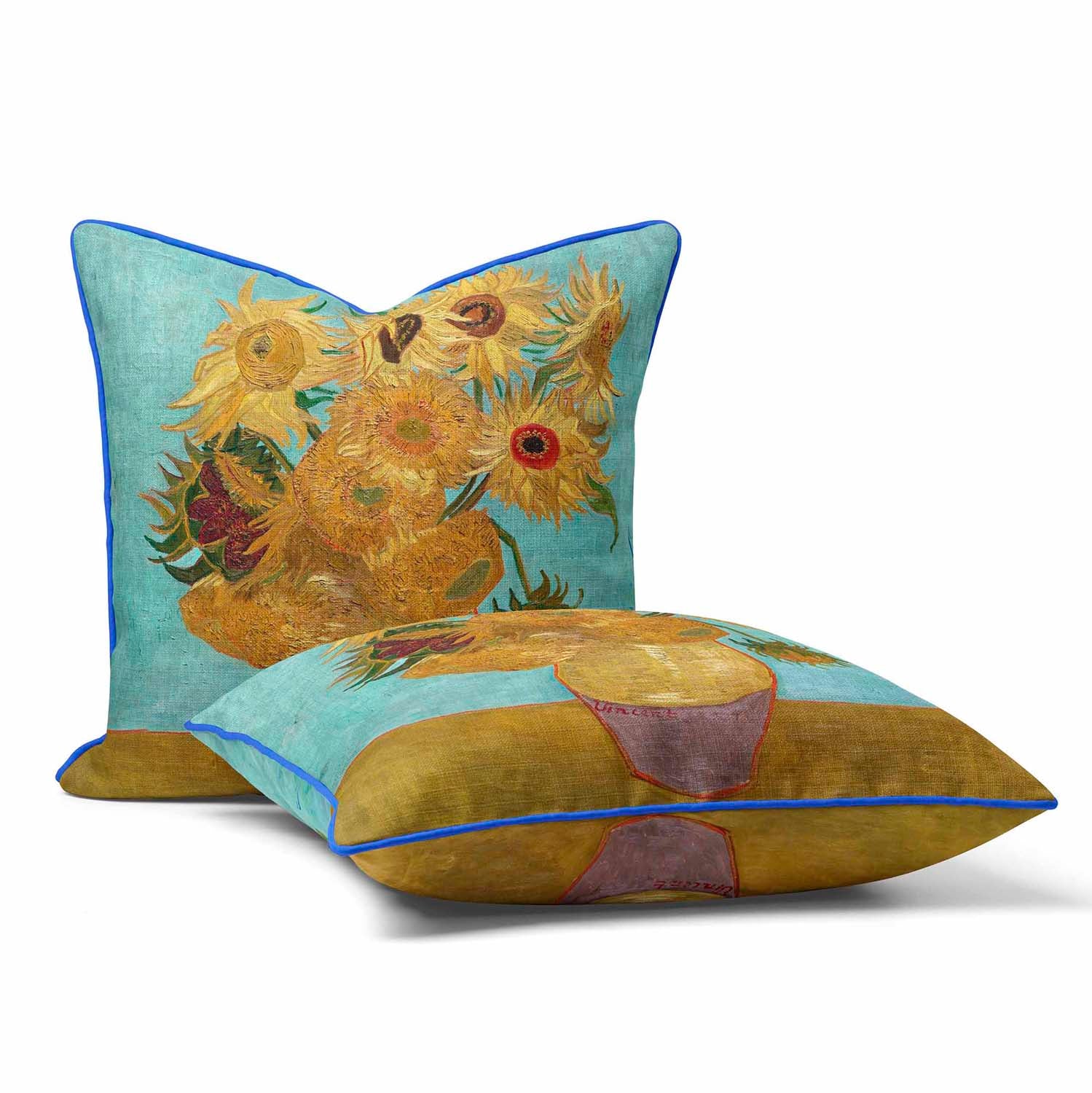 Vase with Three Sunflowers (1888) - Outdoor Van Gogh Cushion