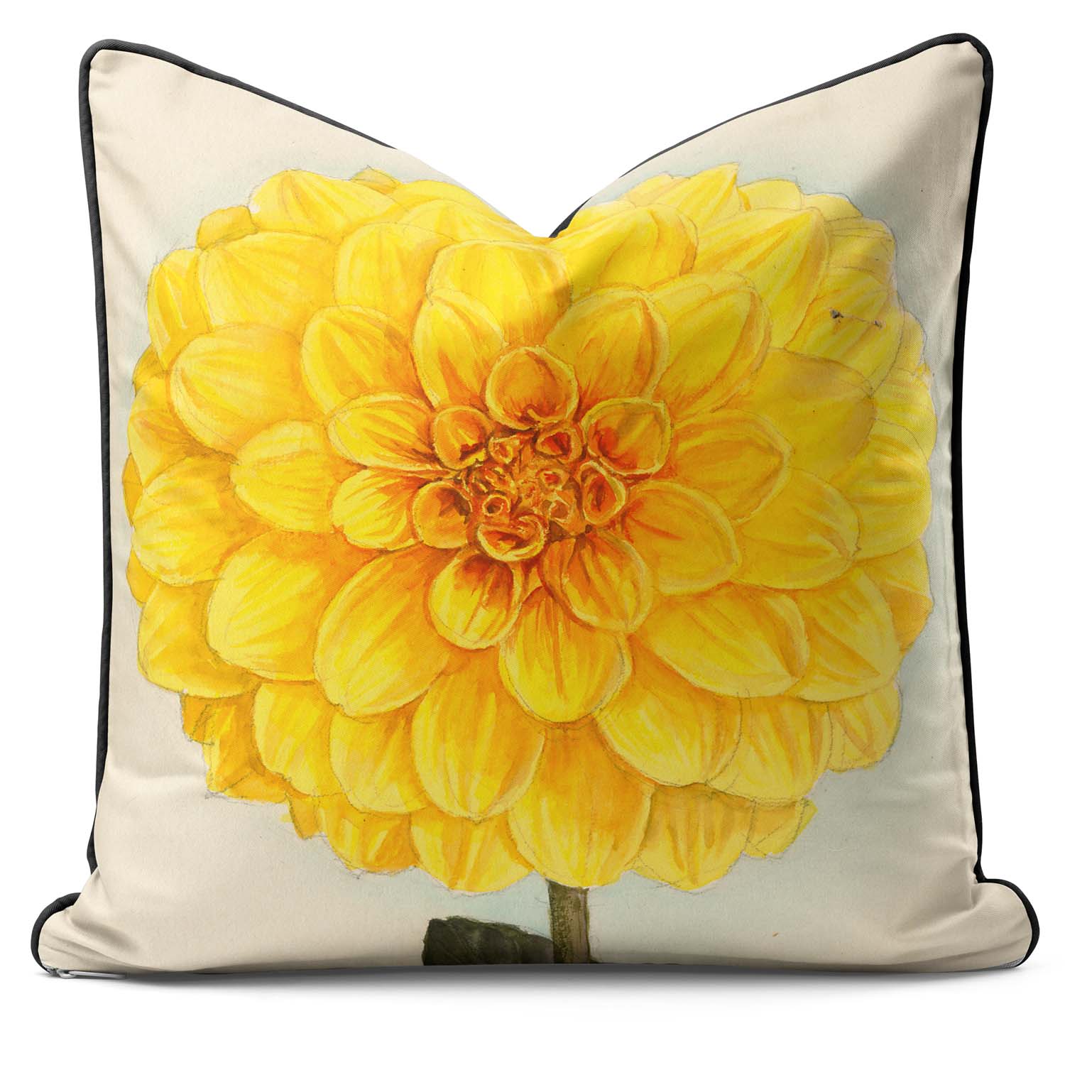 Dahlia Golden Leader - Alfred Wise Outdoor Cushion