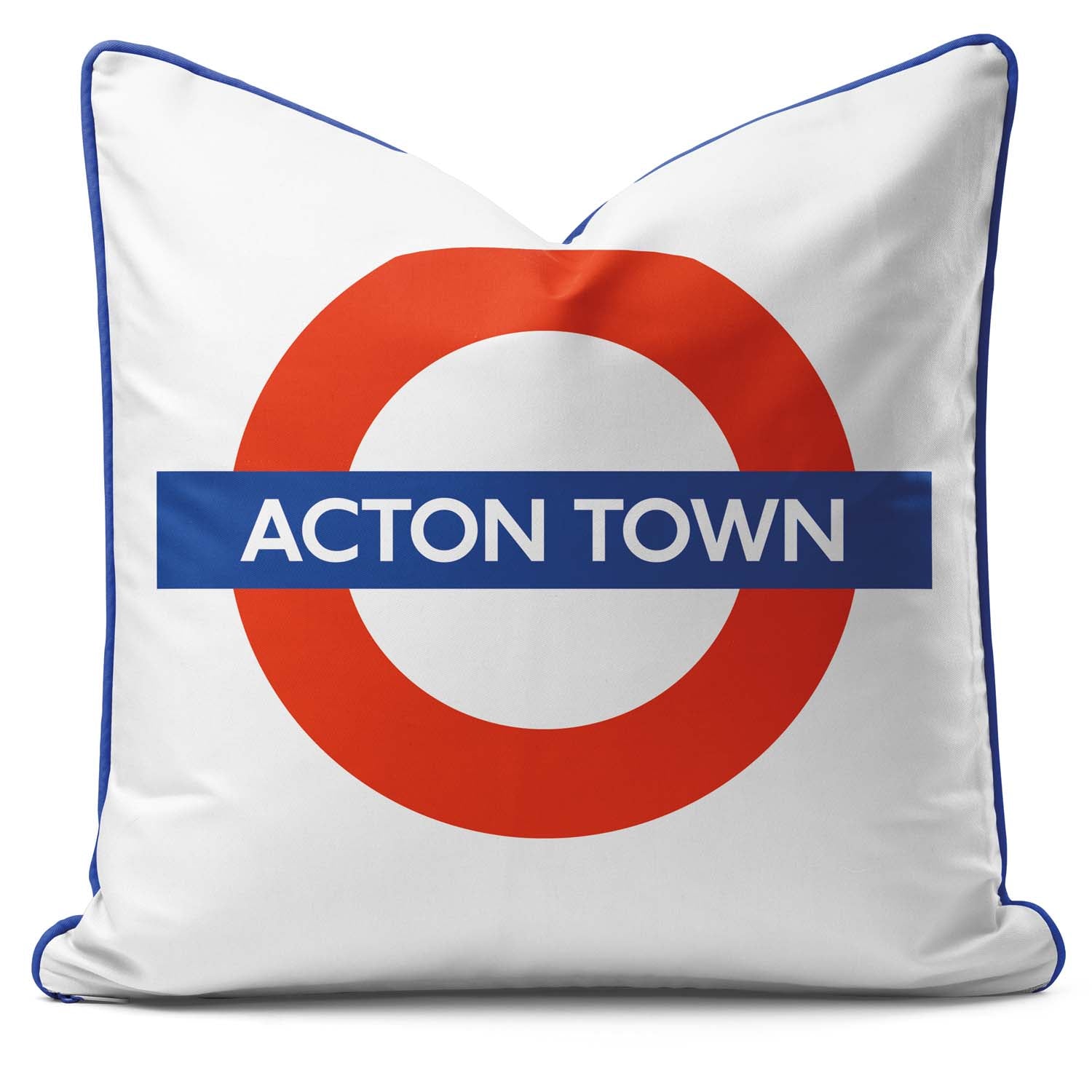 Acton Town London Underground Tube Station Roundel Cushion