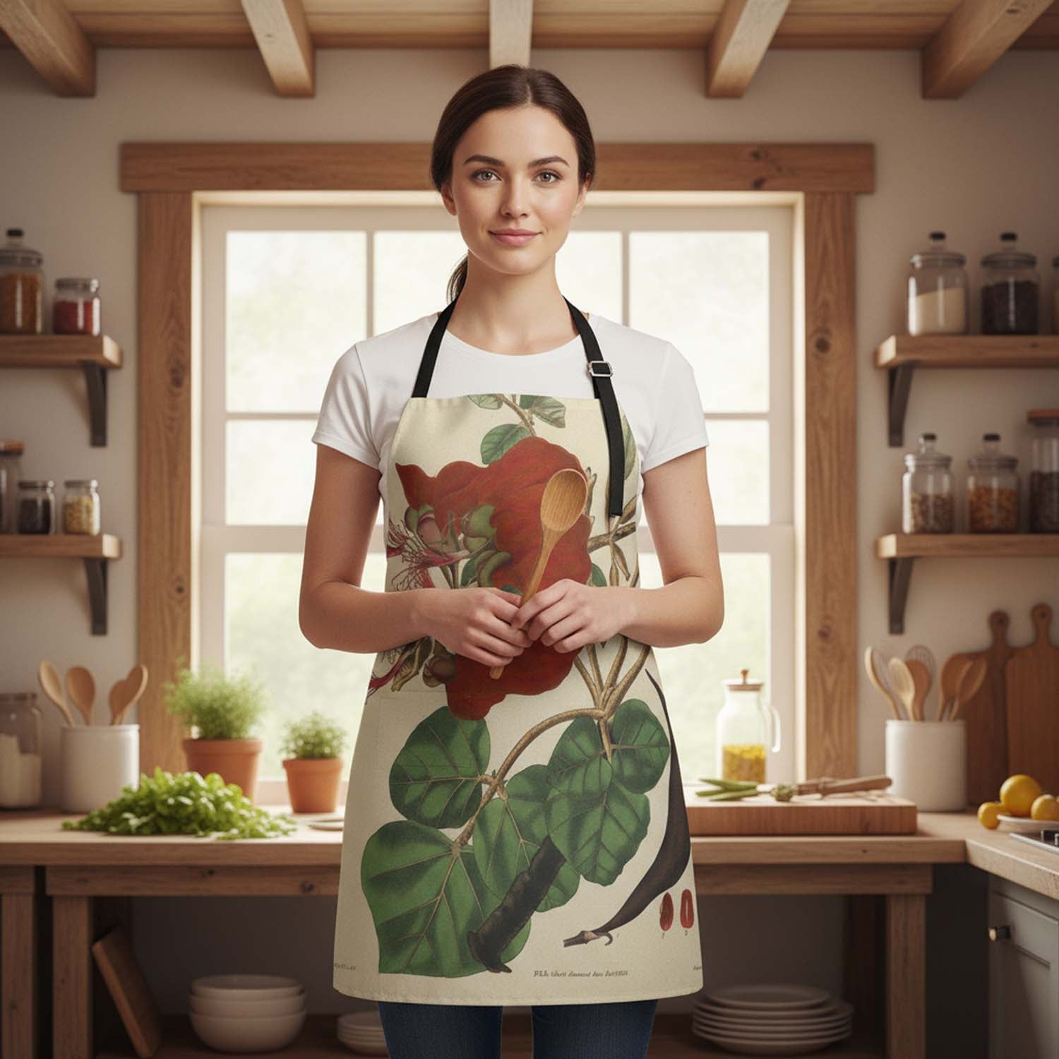 Velvety Erythrina - Handmade Botanical Apron