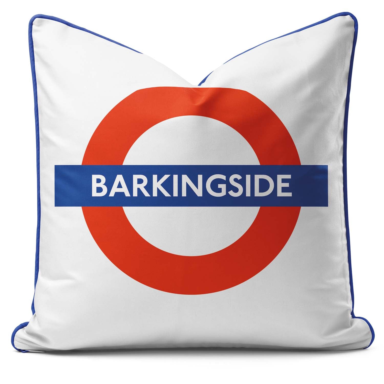 Barkingside London Underground Roundel Cushion