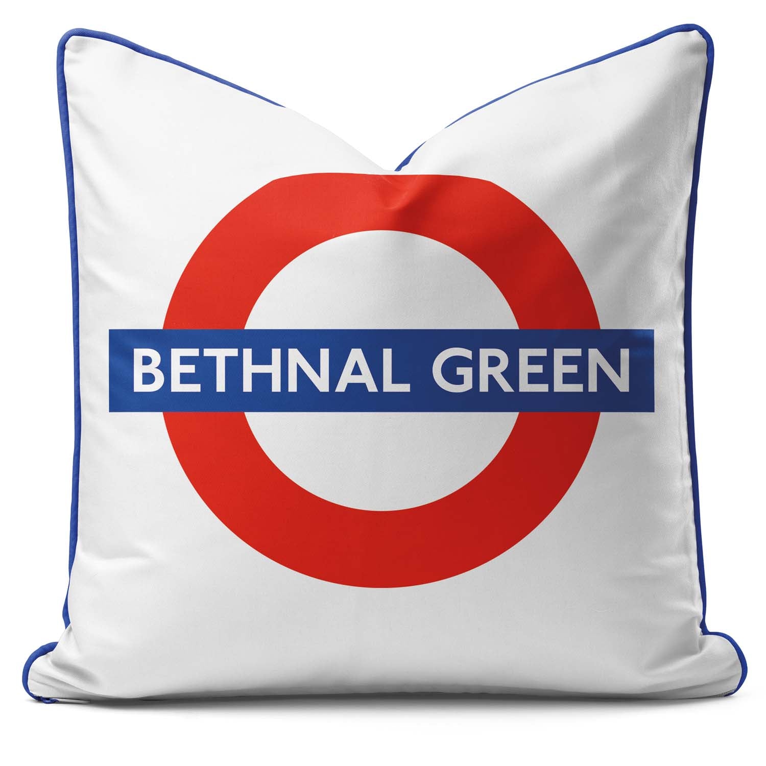 Bethnal Green London Underground Roundel Cushion