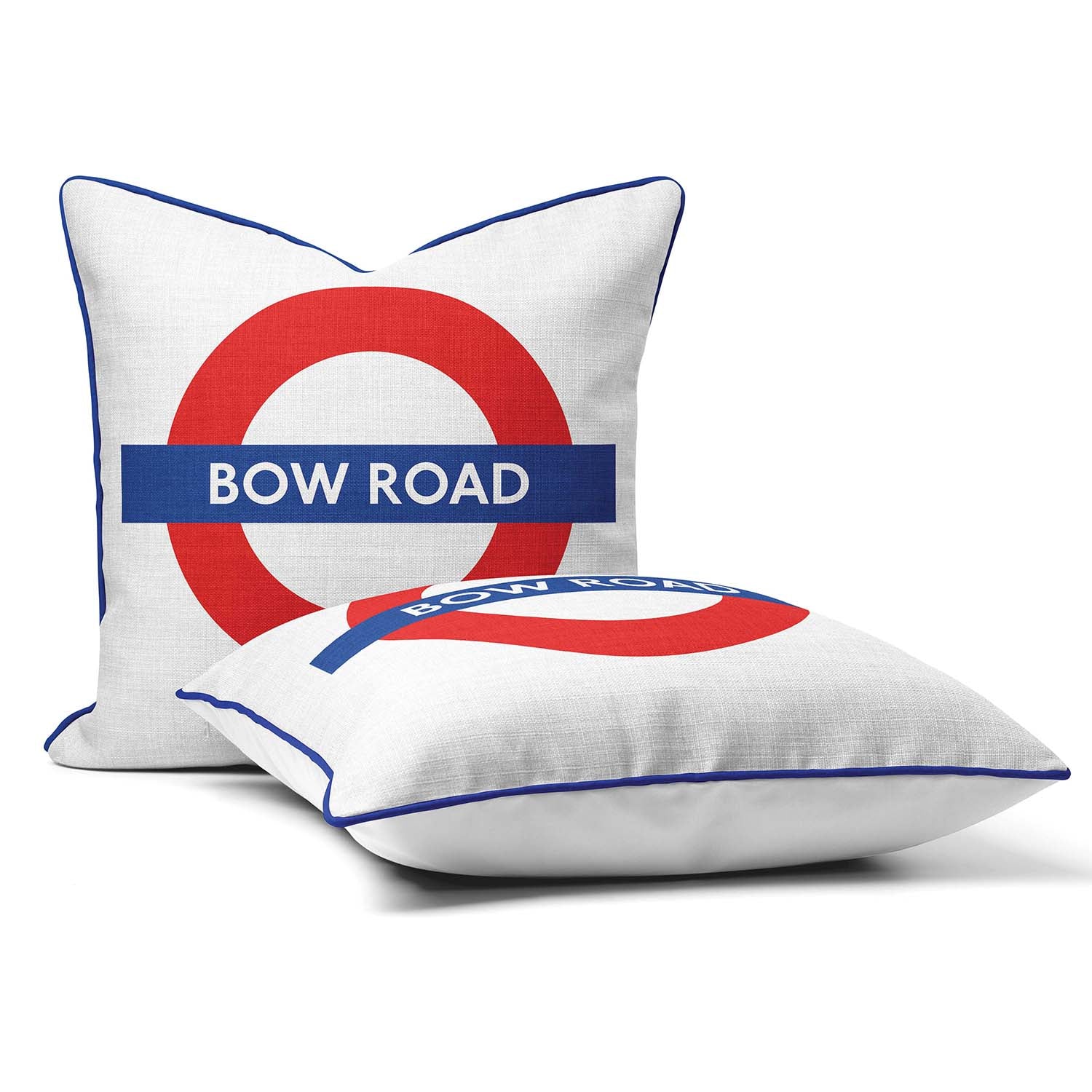 Bow Road Station - London Underground Roundel Cushion