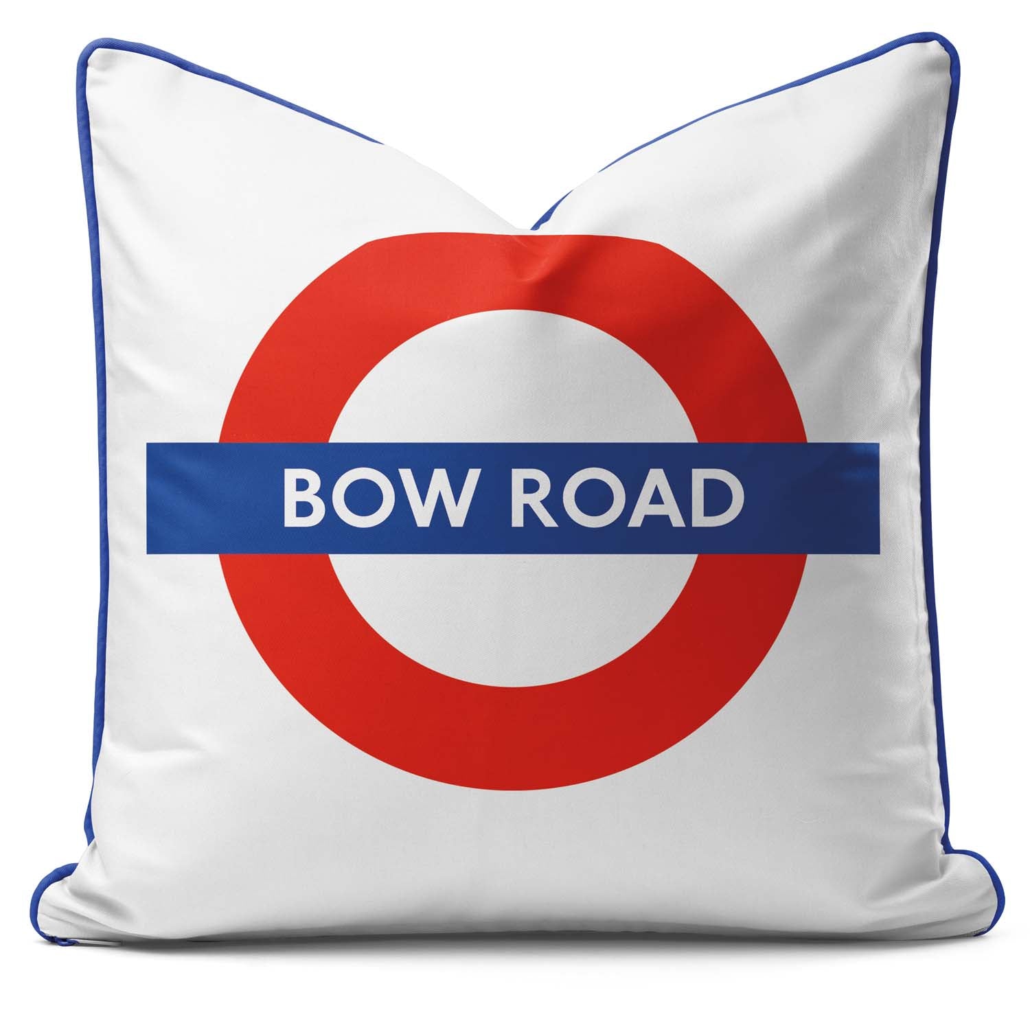 Bow Road Station - London Underground Roundel Cushion
