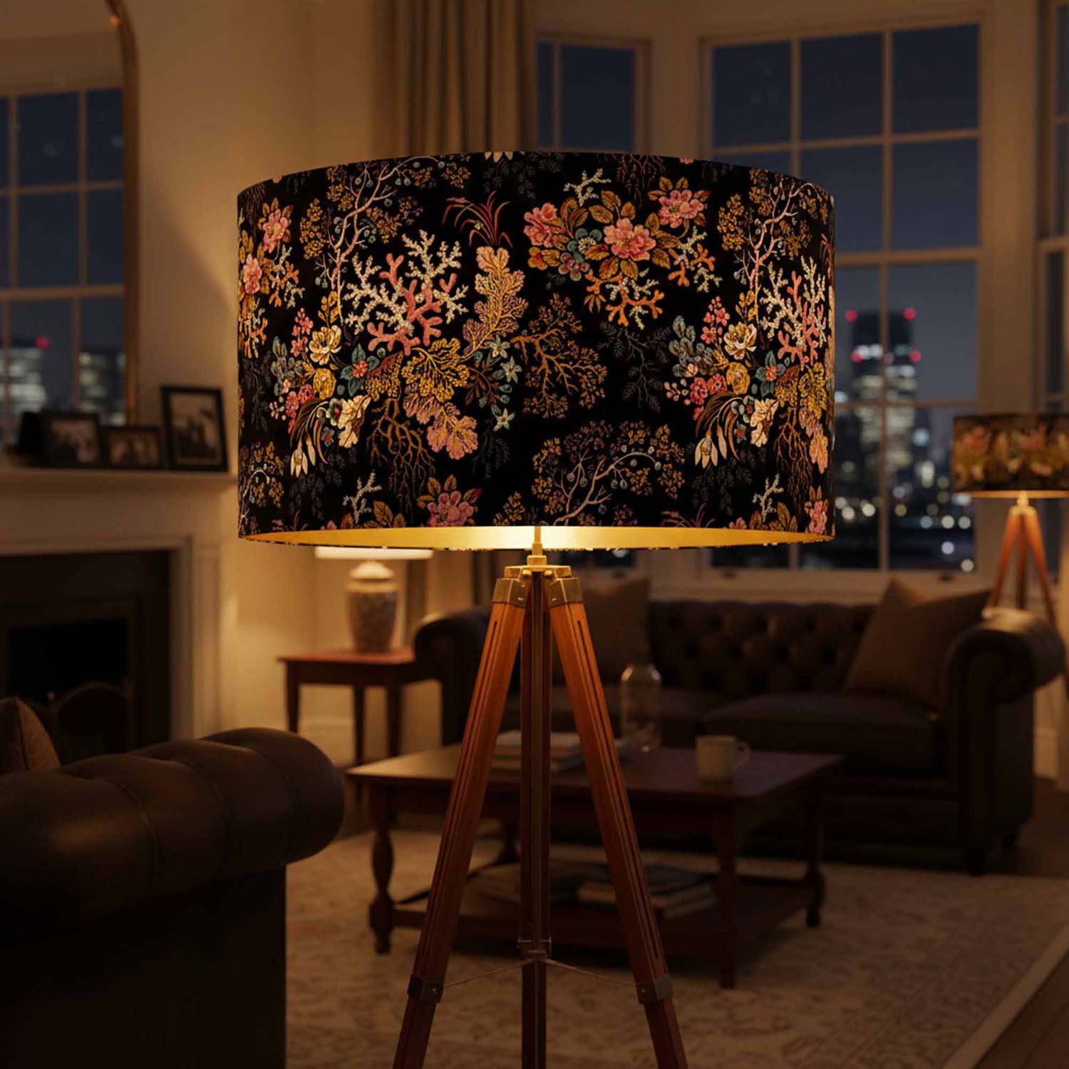 Coral Seaweed - Funky Art Print Lampshade