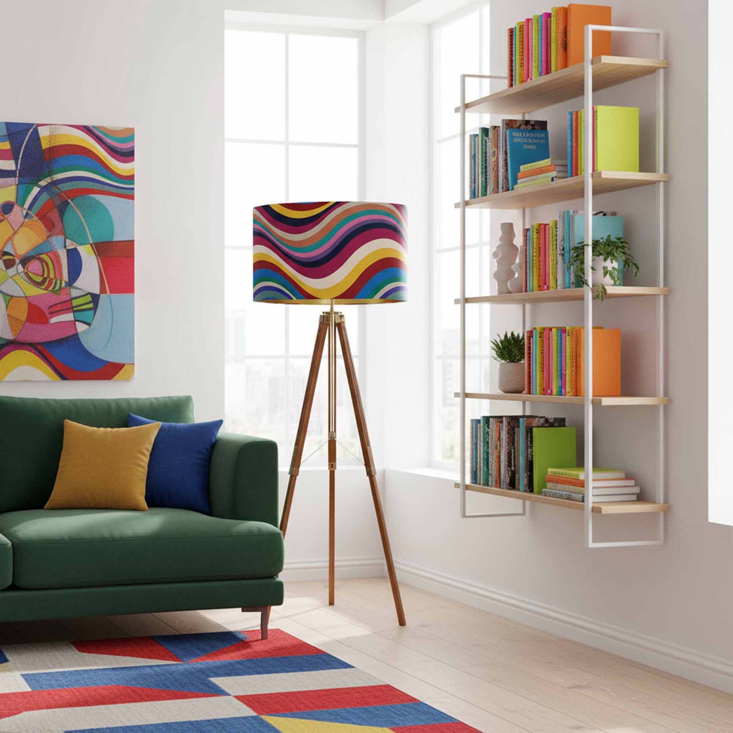 Warp Rainbow - Art Lampshade