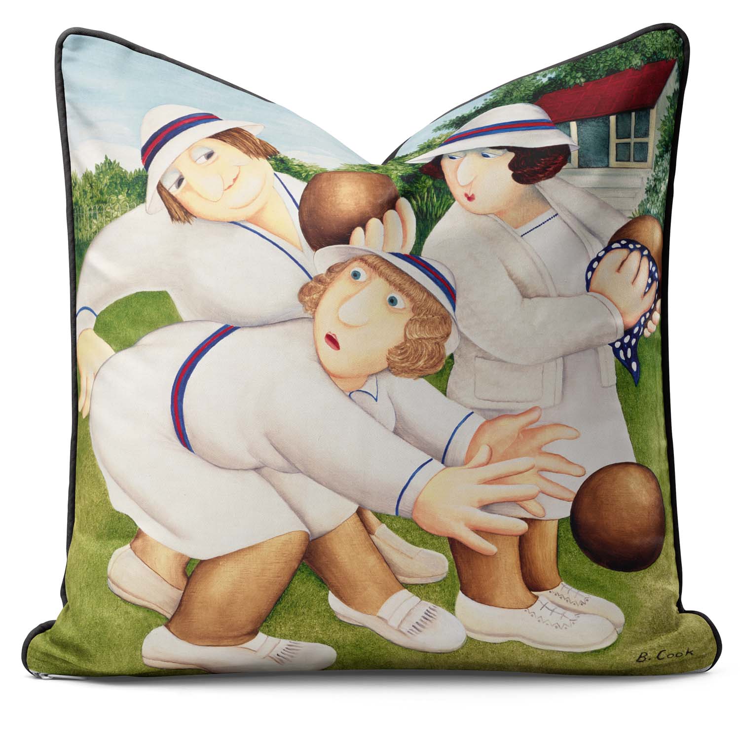 Bowling Beryl Cook Cushion