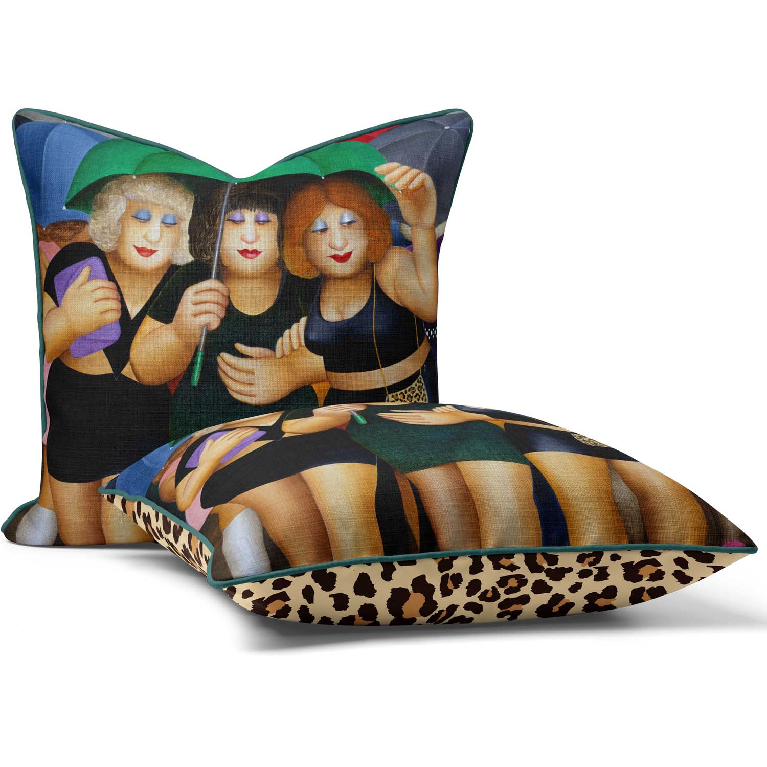 Clubbing In The Rain - Beryl Cook Cushion