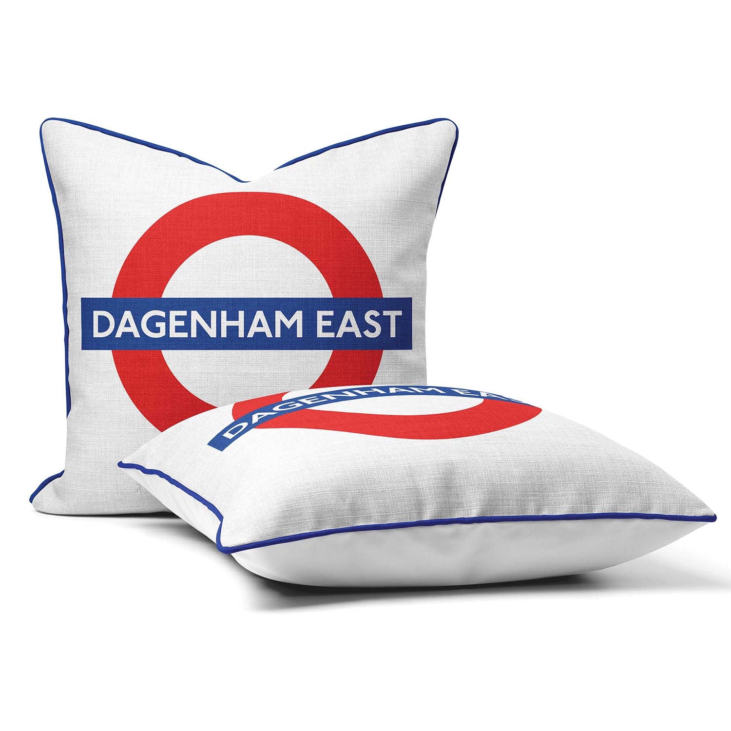 Dagenham East Station - London Underground Roundel Cushion