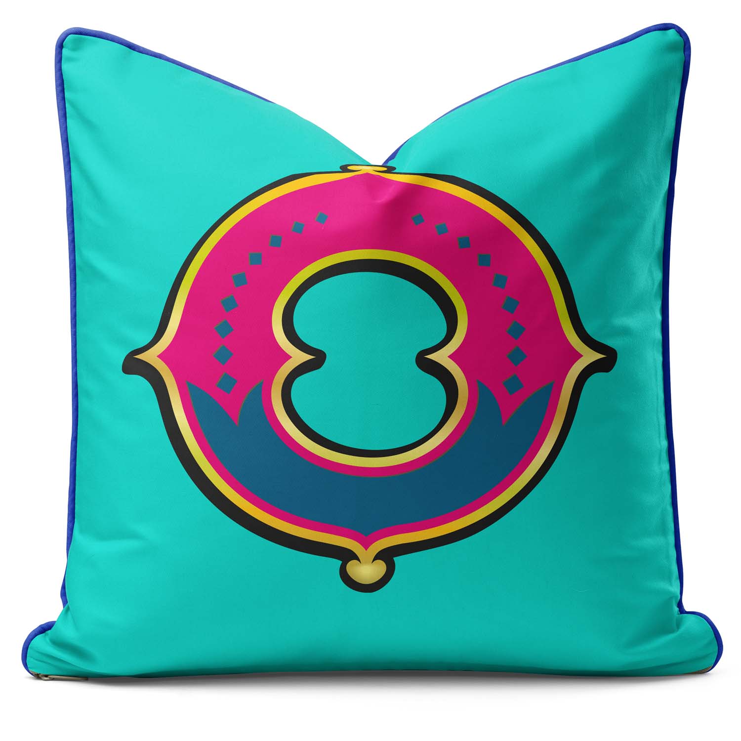 Carnival Letter O - Art Print Outdoor Cushion