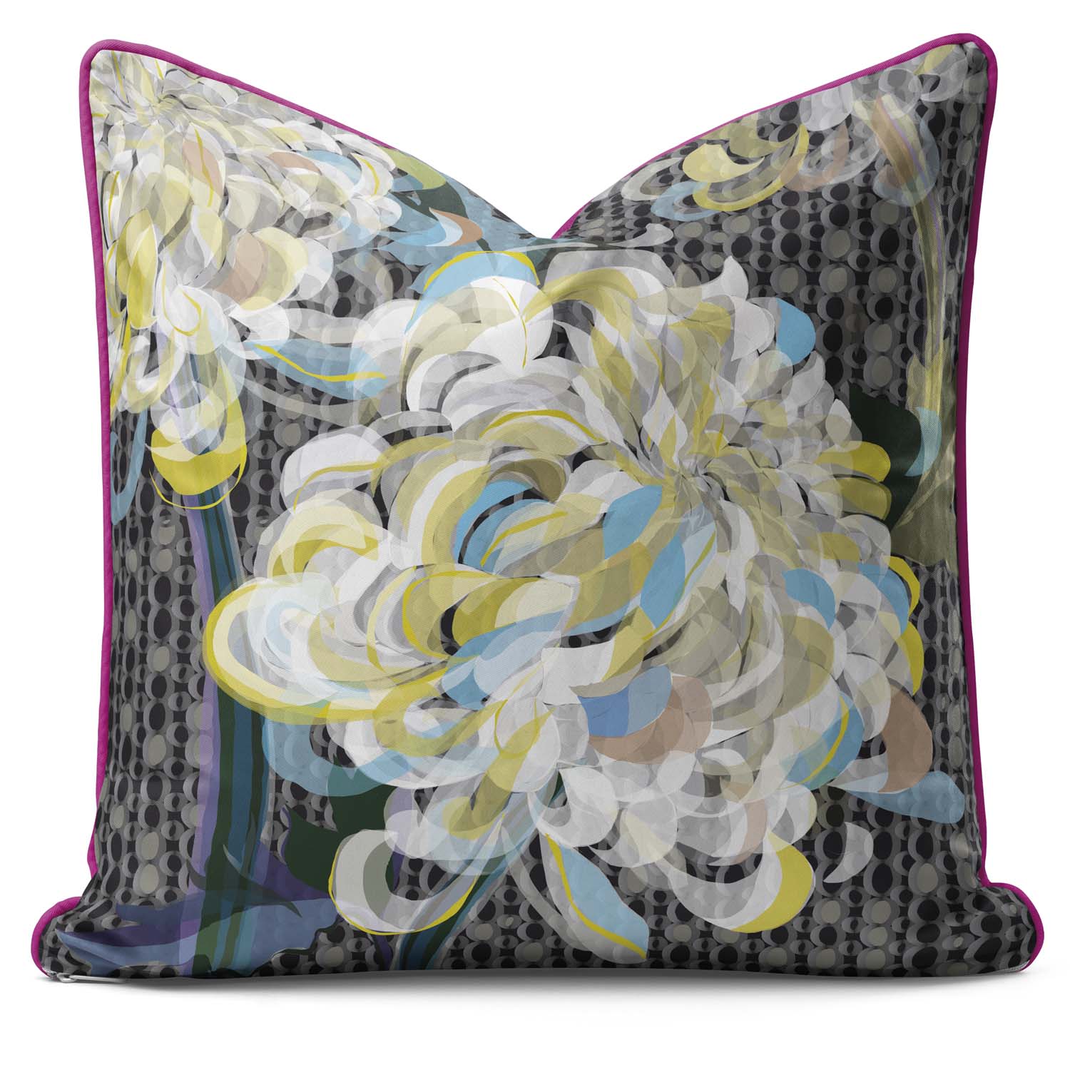 Patchwork Passion Flower - Funky Art Cushion - House Of Turnowsky Pillows