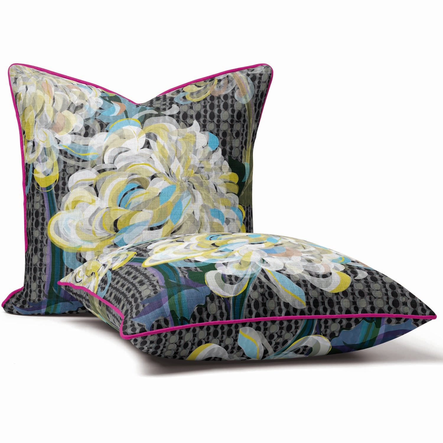 Patchwork Passion Flower - Funky Art Cushion - House Of Turnowsky Pillows
