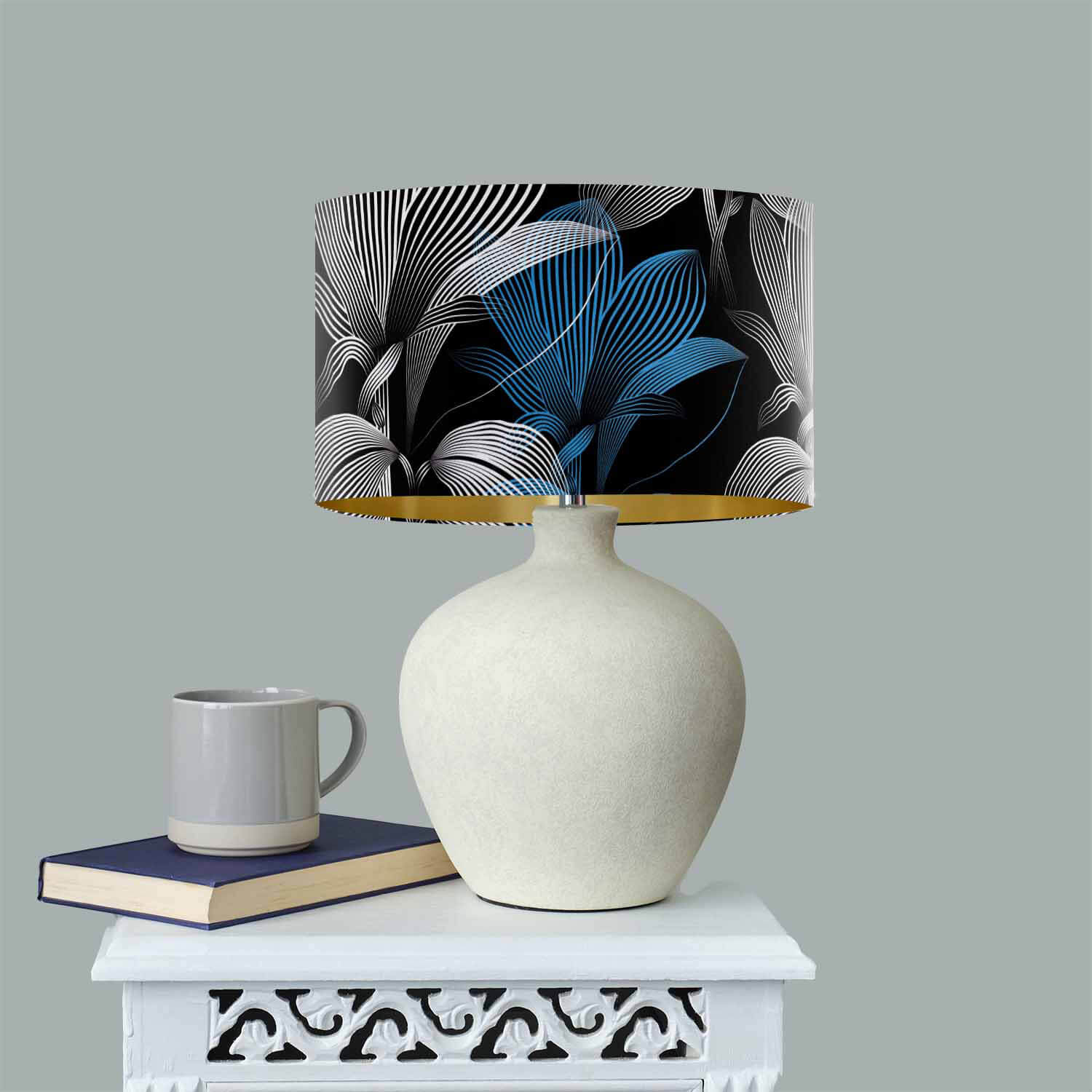 Linear Florals - Perfect Day - House Of Turnowsky Lampshade
