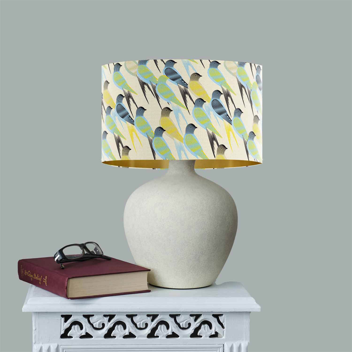 Birds Perfect Day - House Of Turnowsky Textile Lampshade