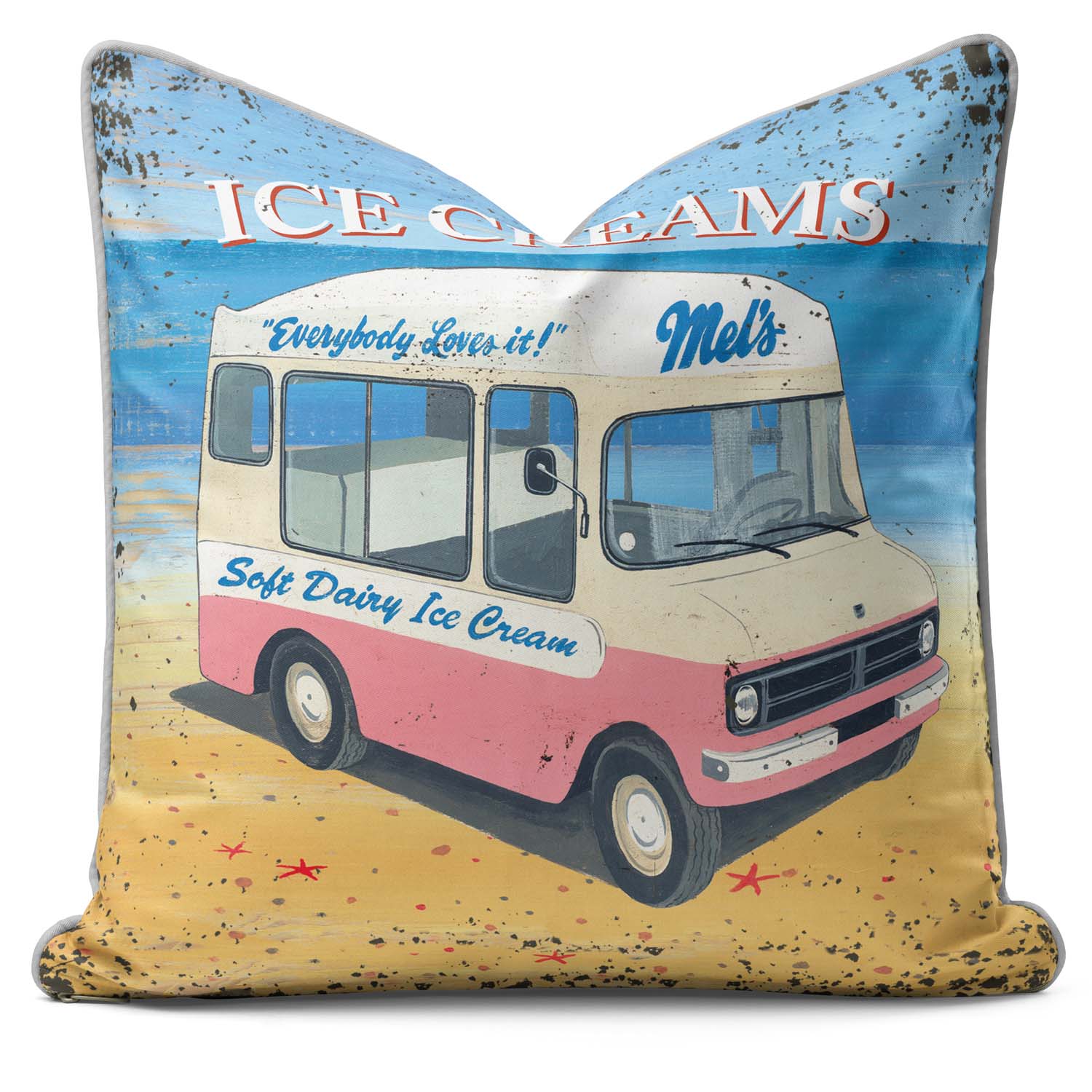 Mels Ice Creams II - British Retro Cushion