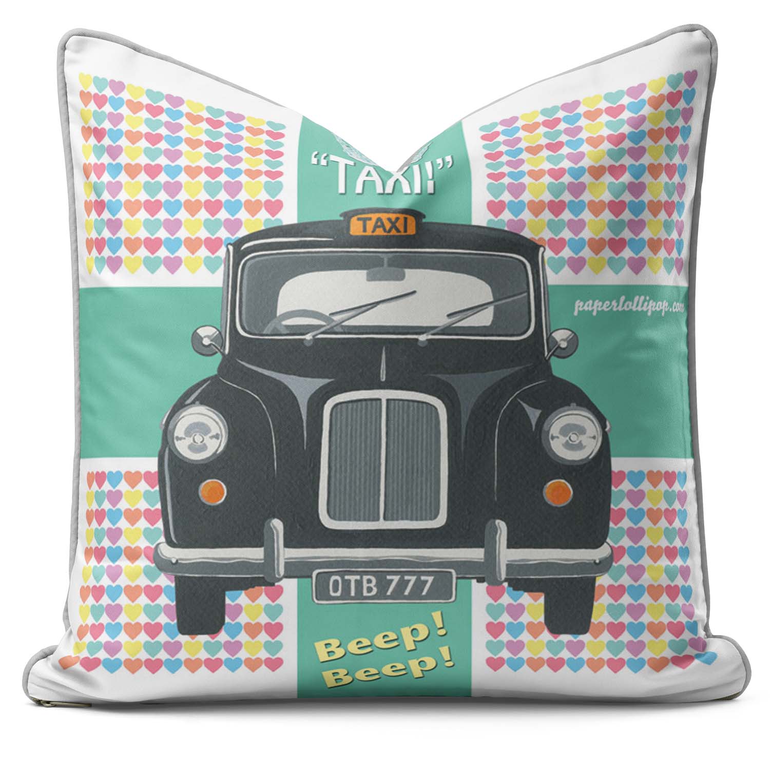 London Taxi Beep Beep! - British Retro Cushion