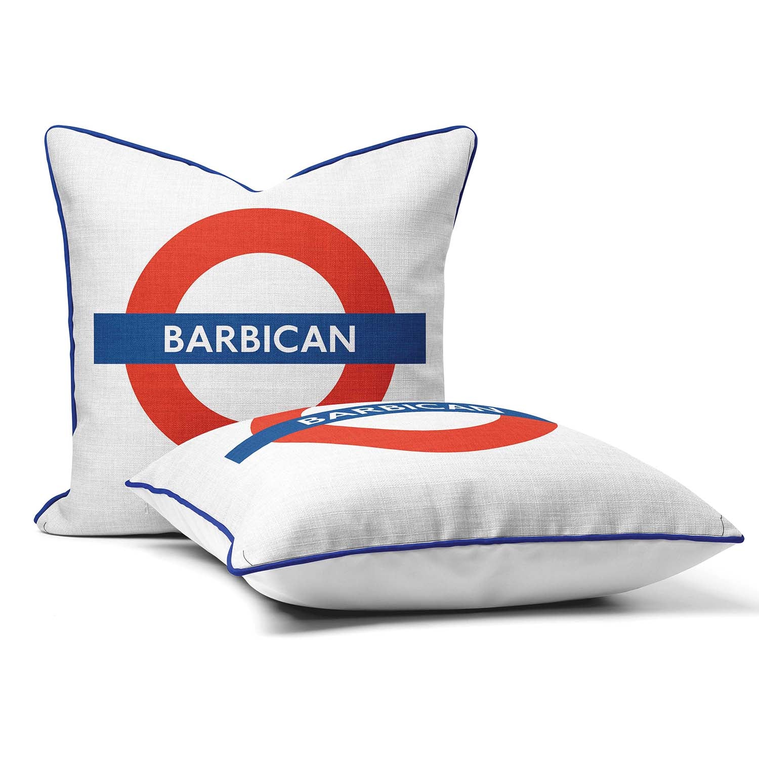 Barbican London Underground Roundel Cushion